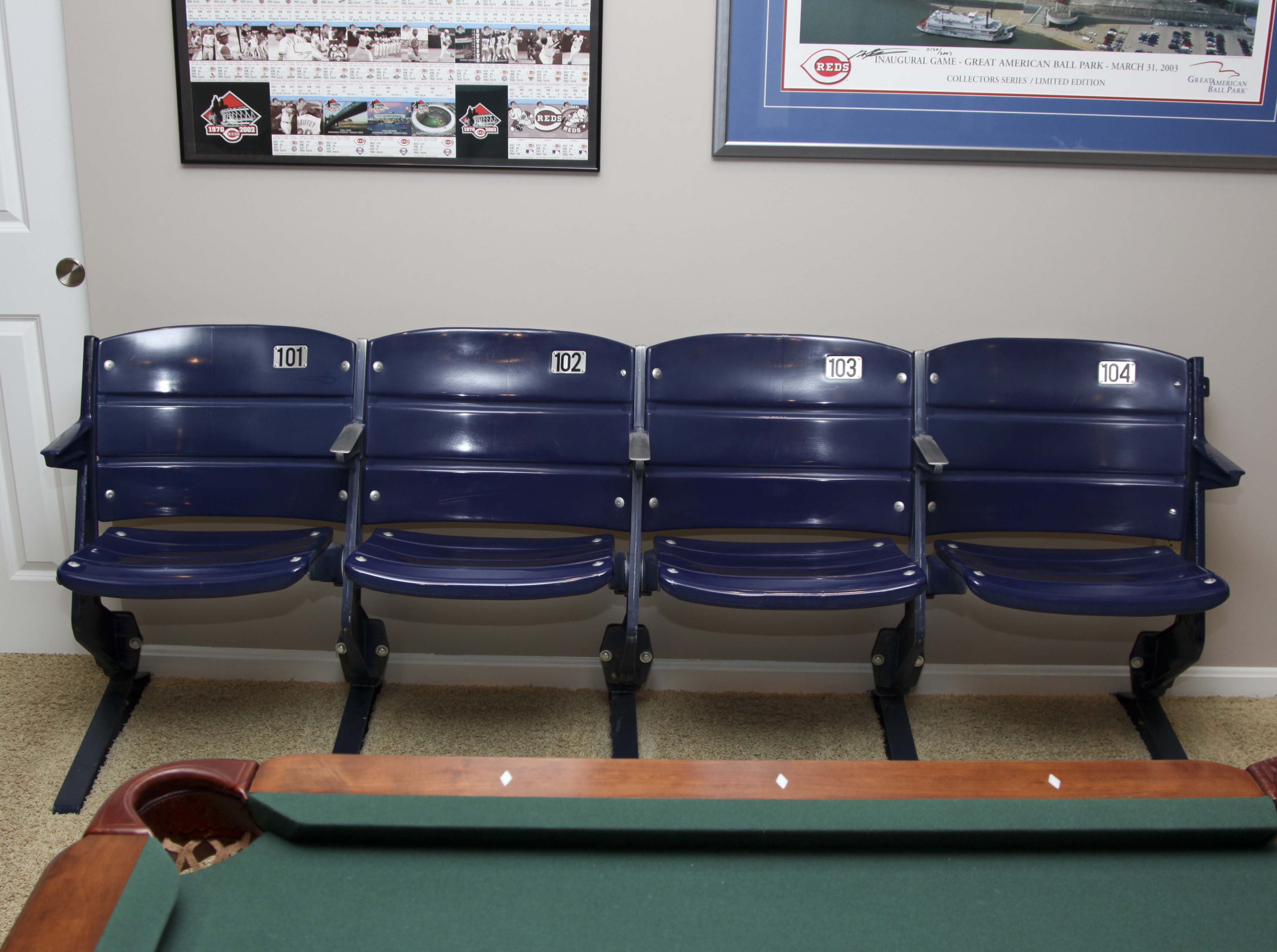 Four Riverfront Stadium/Cinergy Field Attached Blue Seats
