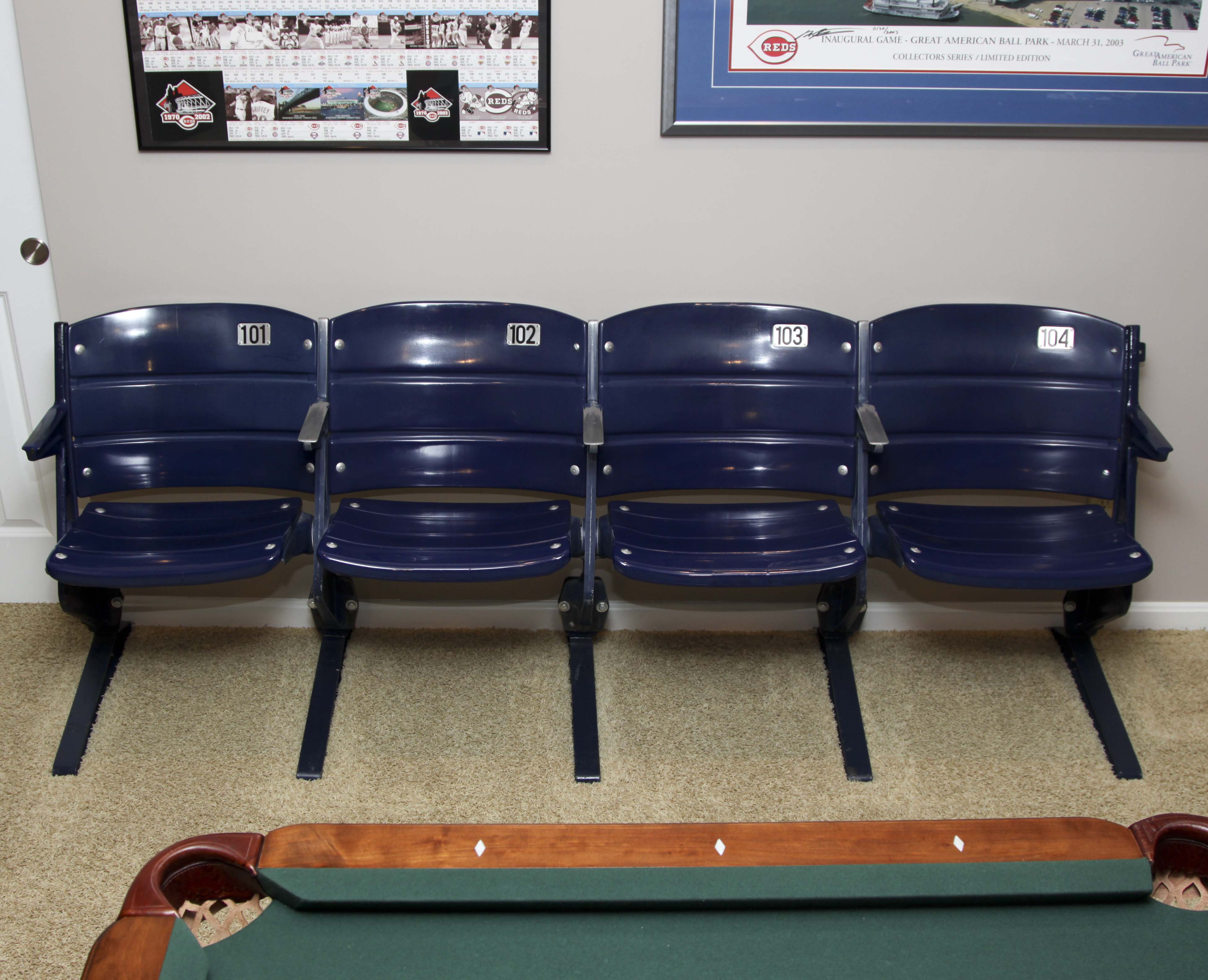 Four Riverfront Stadium/Cinergy Field Attached Blue Seats
