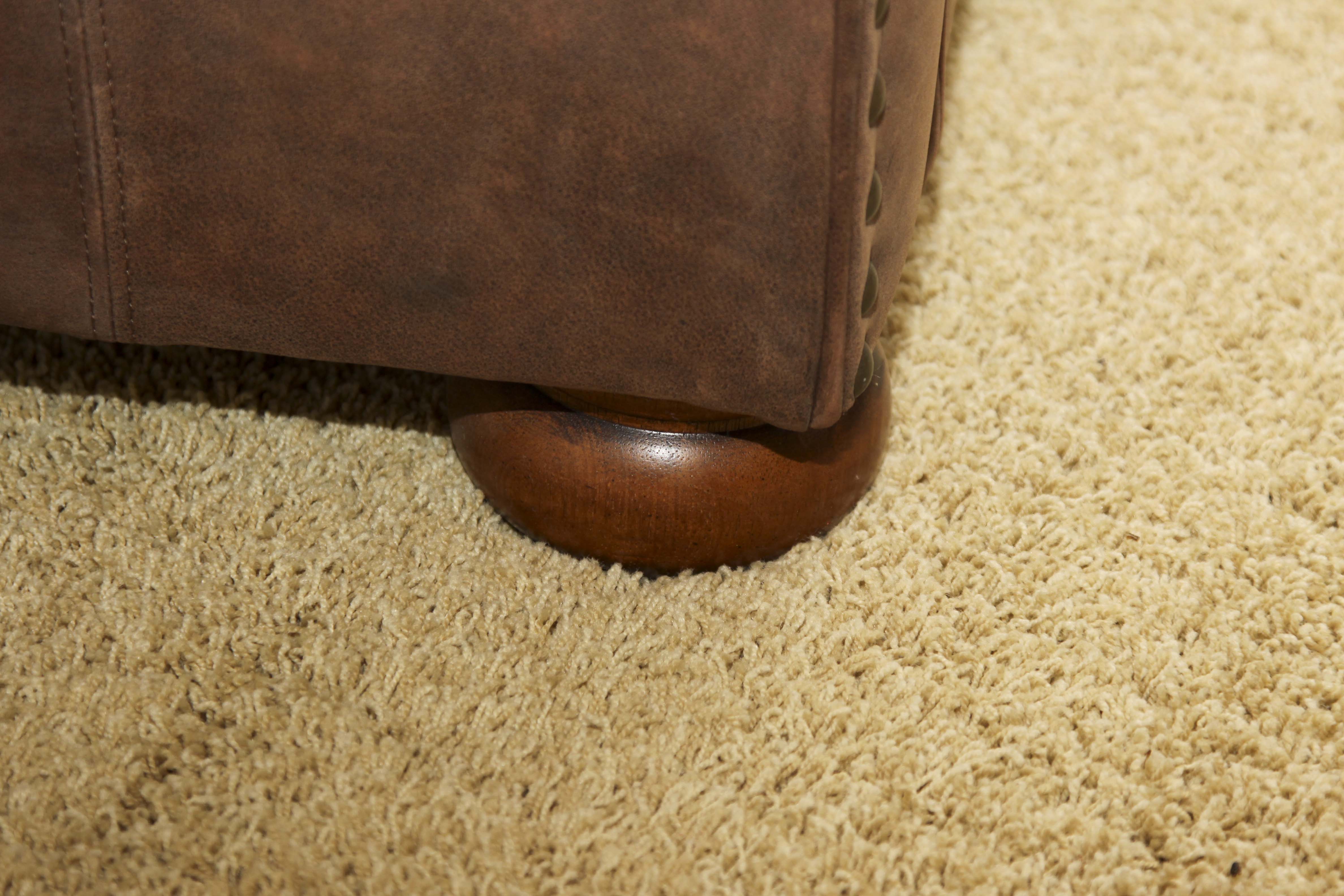 Faux Leather Sofa with Tack Trim