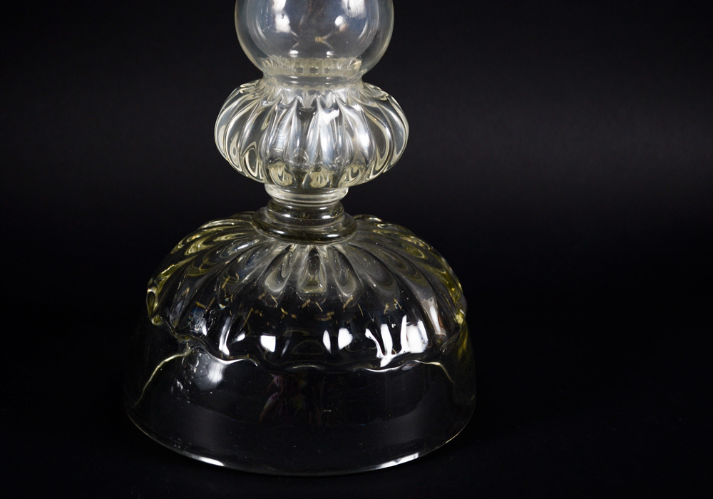 Glass Pillar Candlesticks