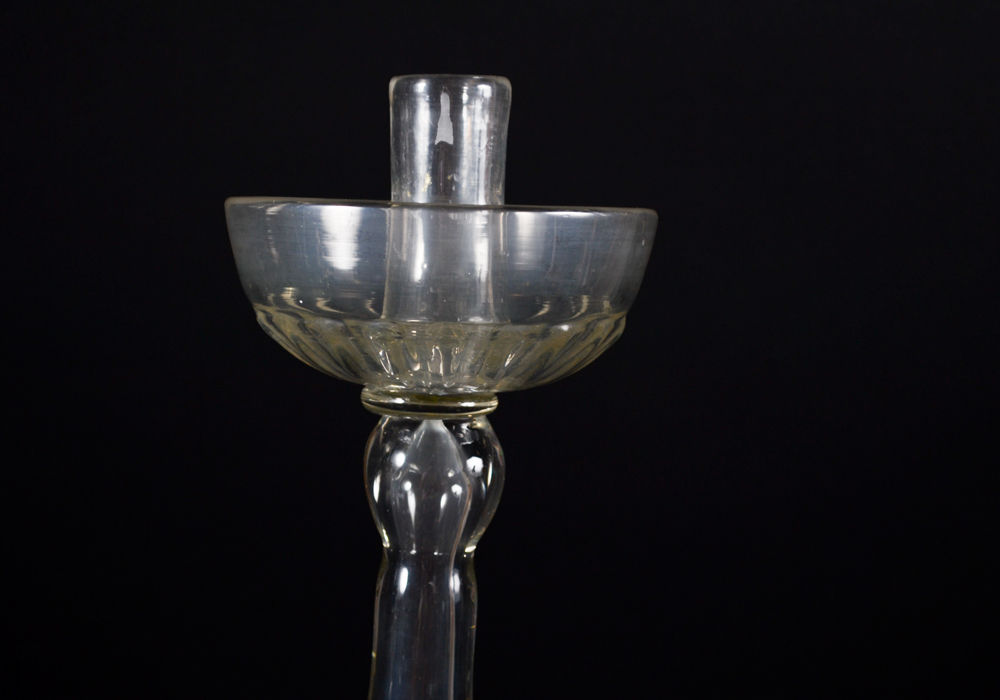 Glass Pillar Candlesticks