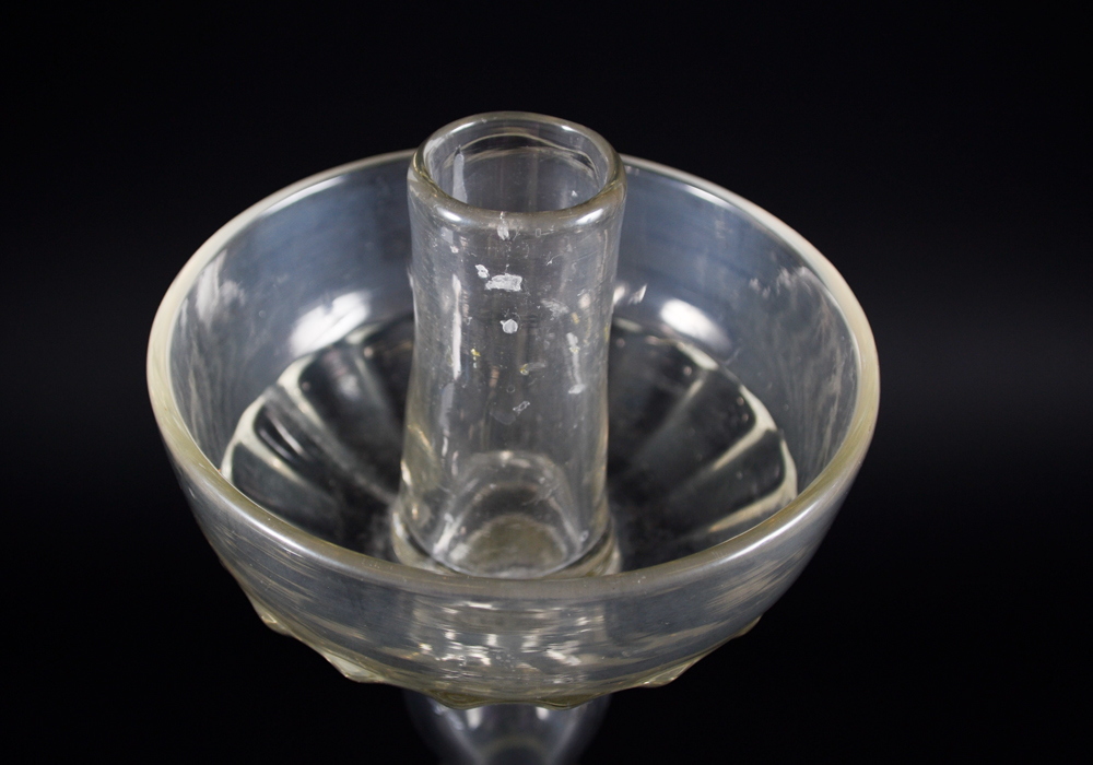 Glass Pillar Candlesticks