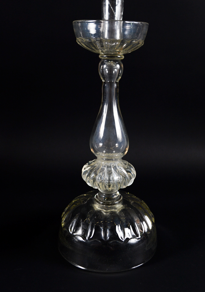 Glass Pillar Candlesticks