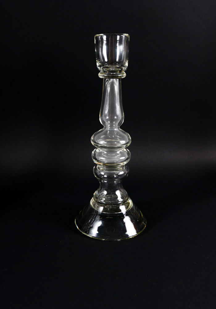 Glass Pillar Candlesticks