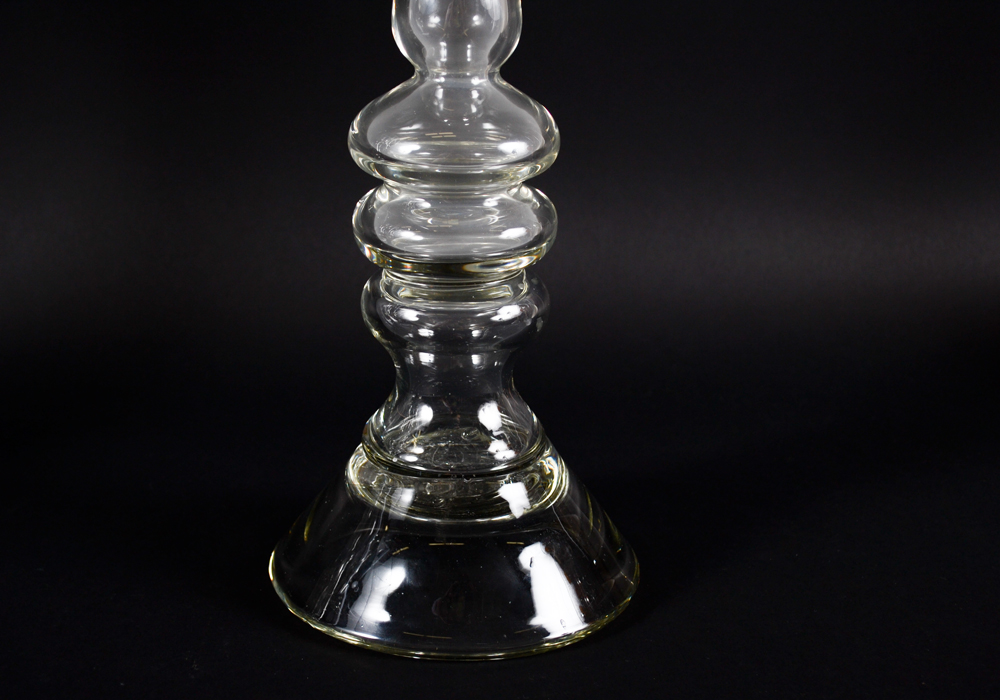 Glass Pillar Candlesticks