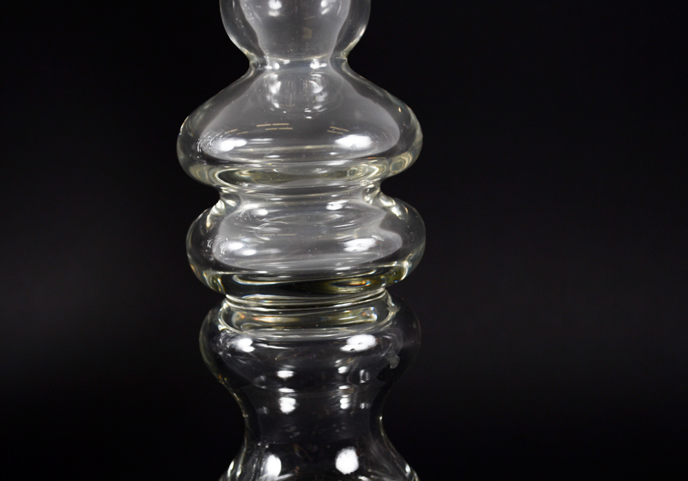 Glass Pillar Candlesticks