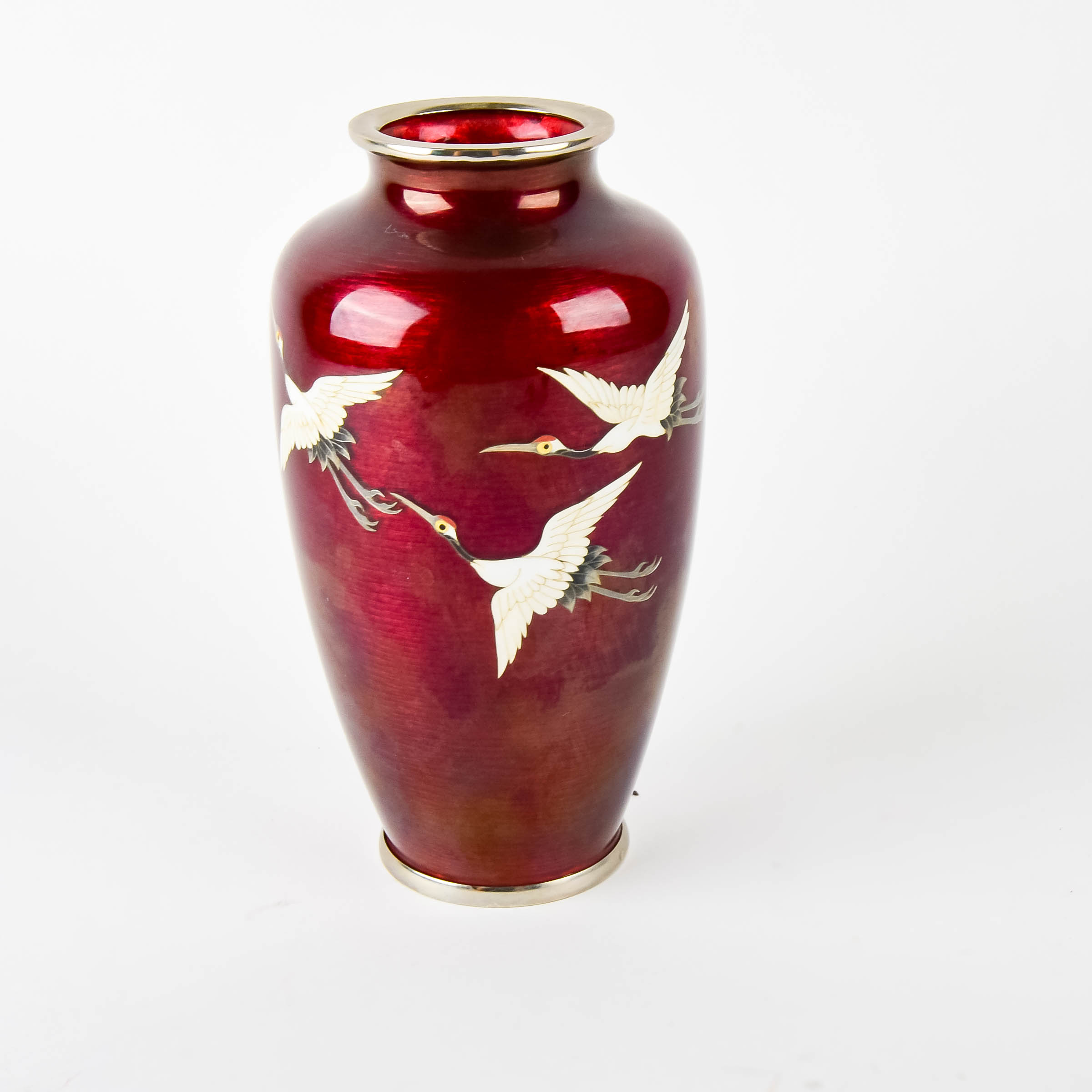 Japanese Inspired Enamel Bud Vase