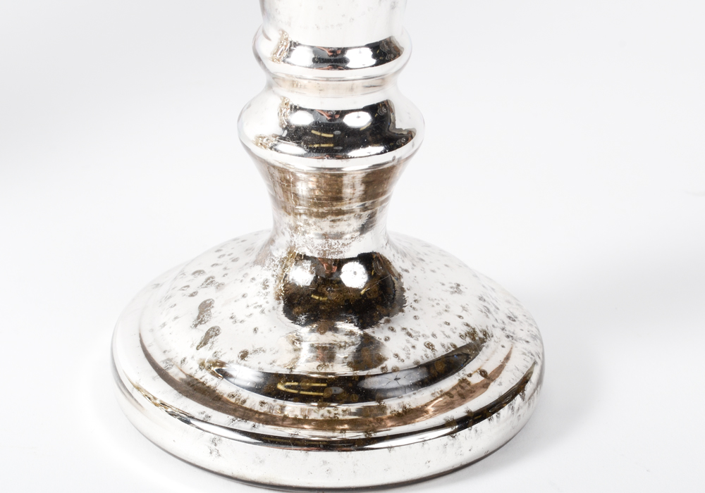 Collection of Silver Toned Candlesticks