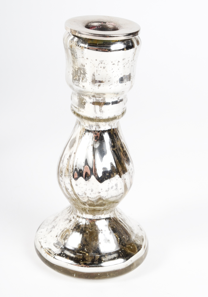 Collection of Silver Toned Candlesticks