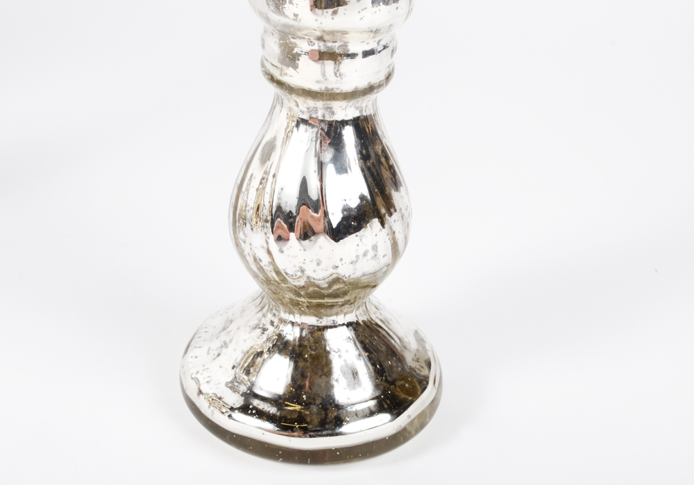 Collection of Silver Toned Candlesticks