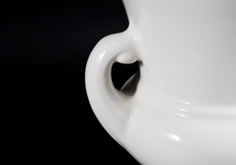 Pair of White Heager Vases