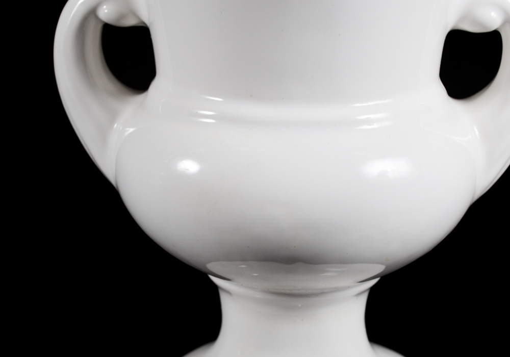 Pair of White Heager Vases