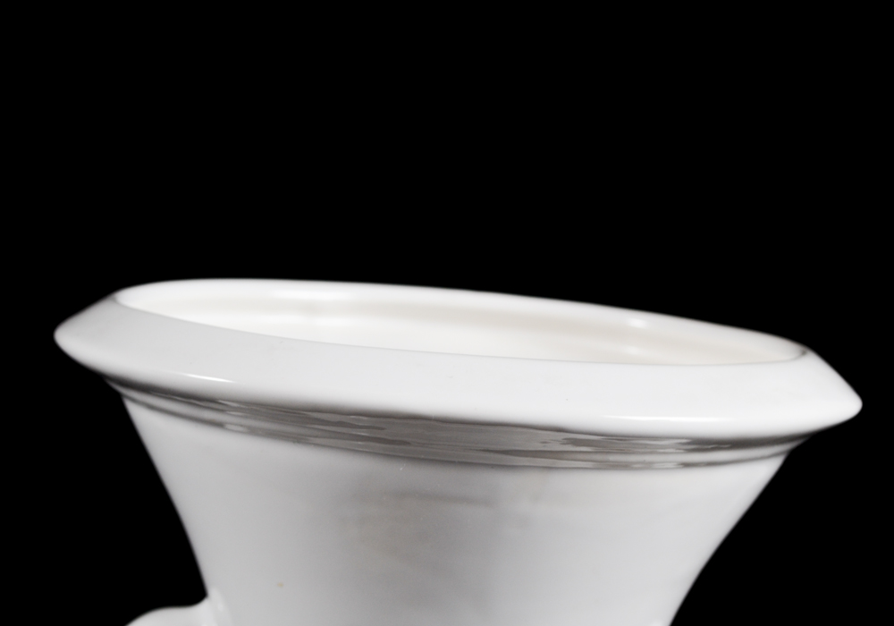 Pair of White Heager Vases