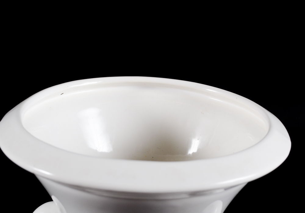 Pair of White Heager Vases