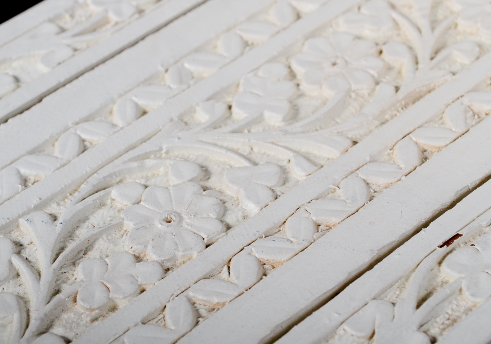 Handcarved Block With Attached Elephant Bookends