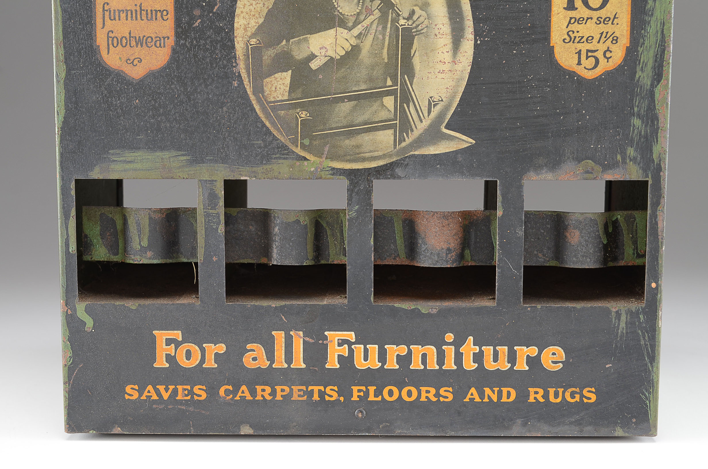 Rare Advertising Tin Display for "Domes of Silence" Eames Chair Feet