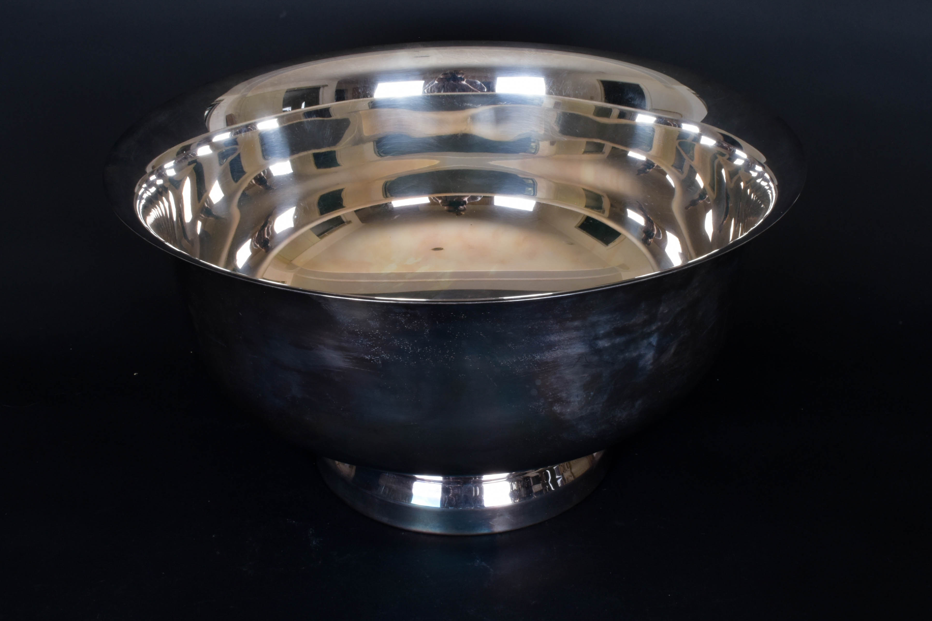 Wallace Silver Plate Punch Bowl Set