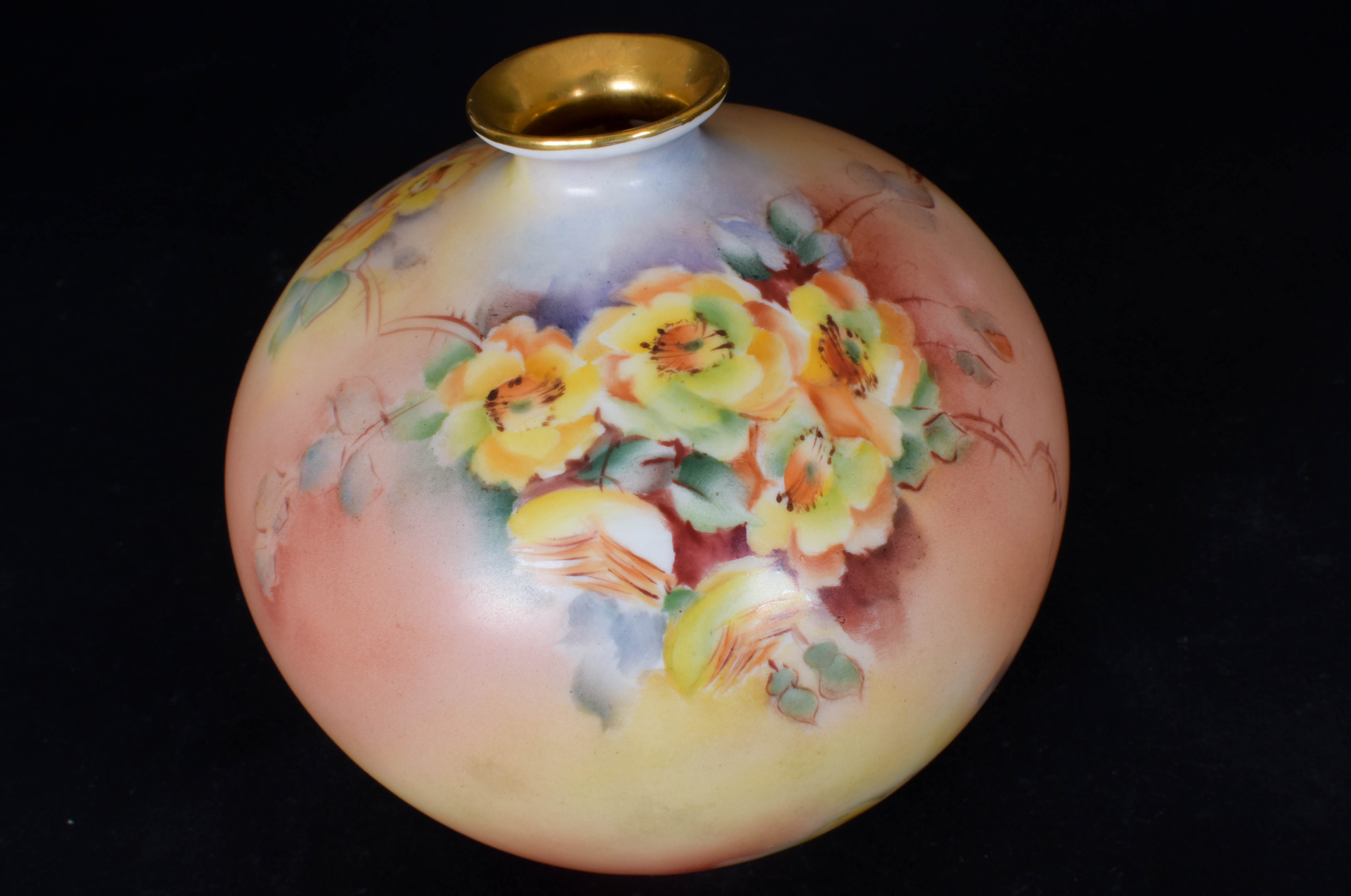 Porcelain Hand-Painted Bavarian Vase