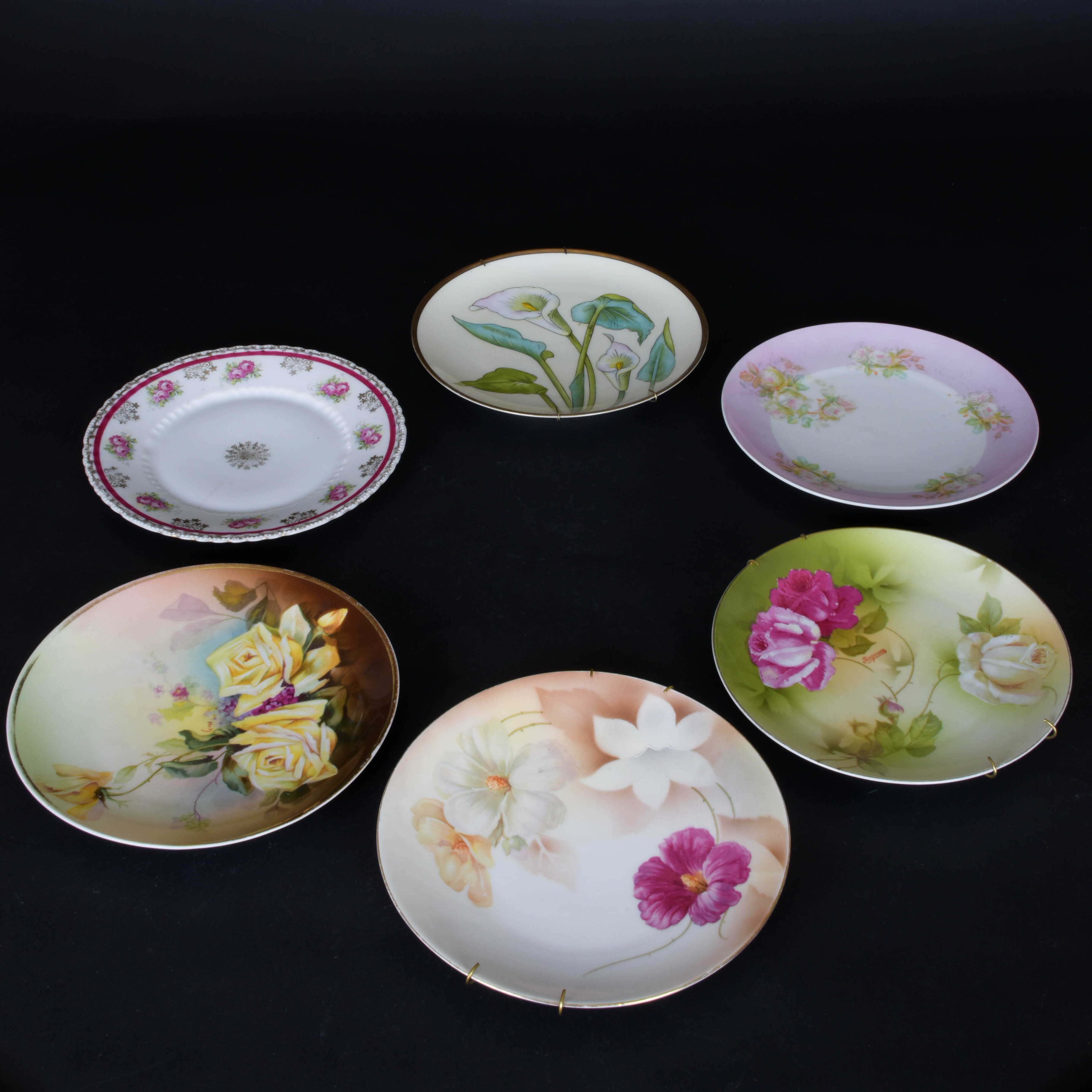 Collection of Hand-Painted Plates