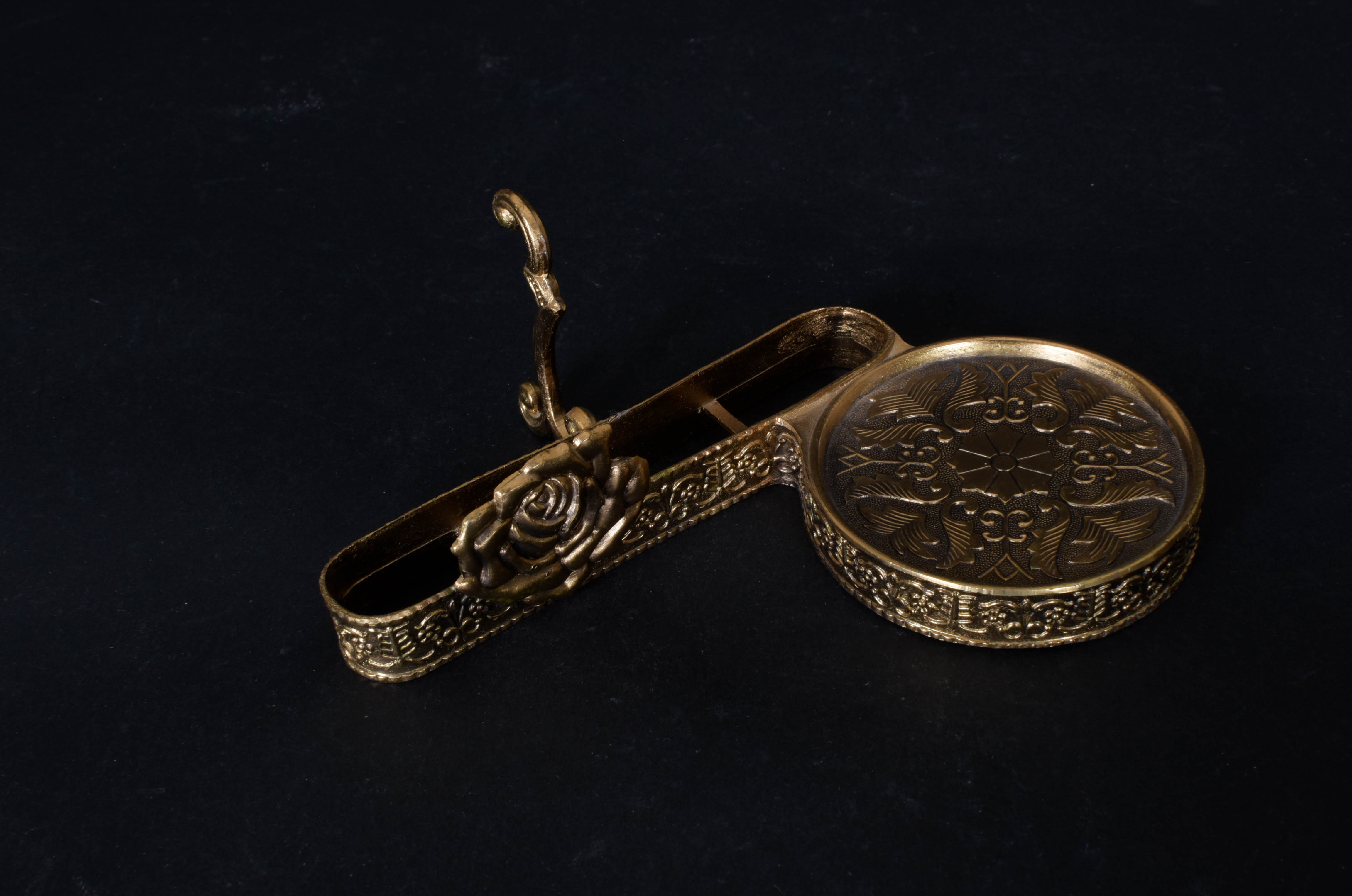 Aynsley Teacup and Saucer with Brass Toned Display Stand