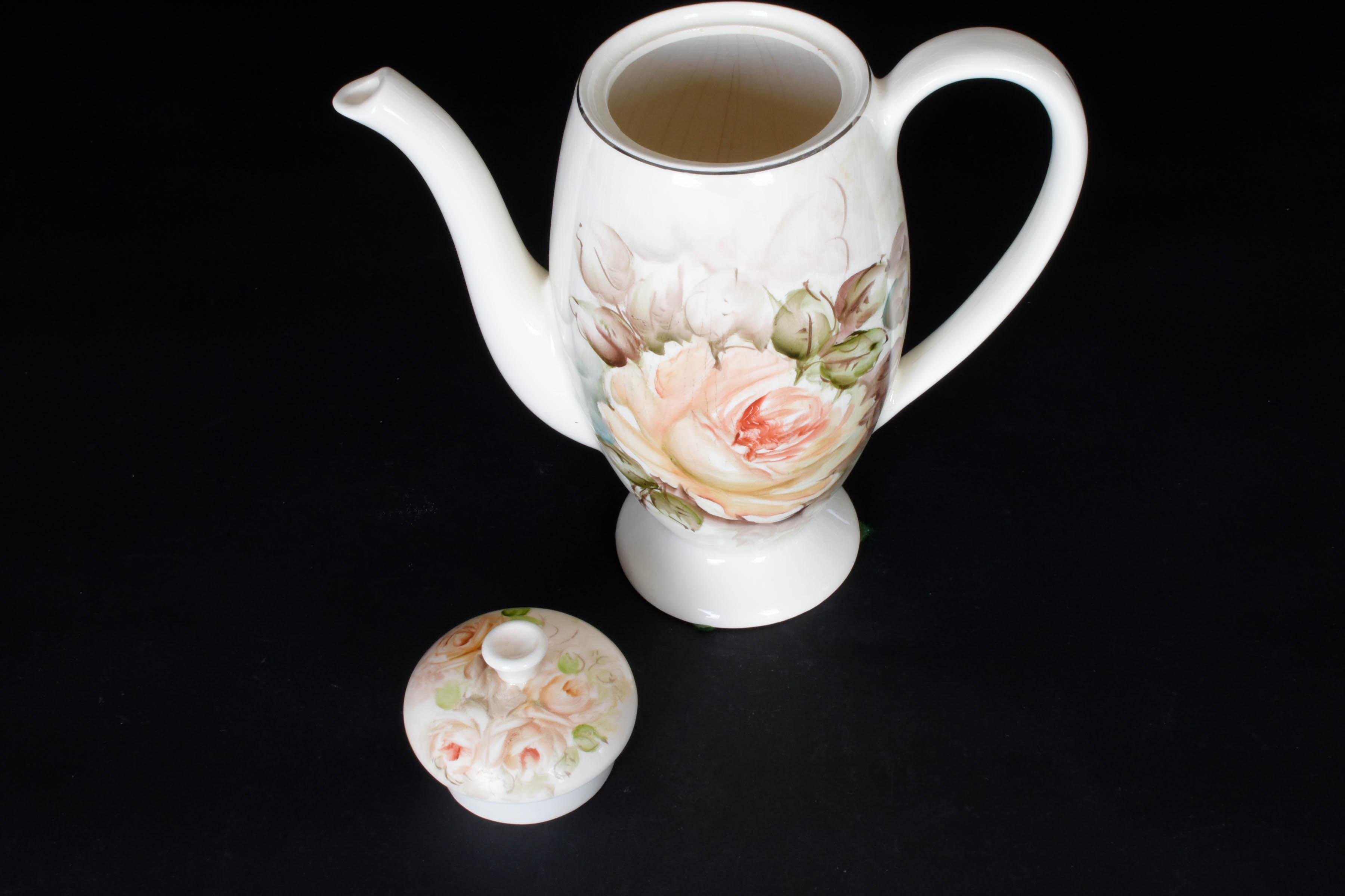 Hand Painted Floral Teapot