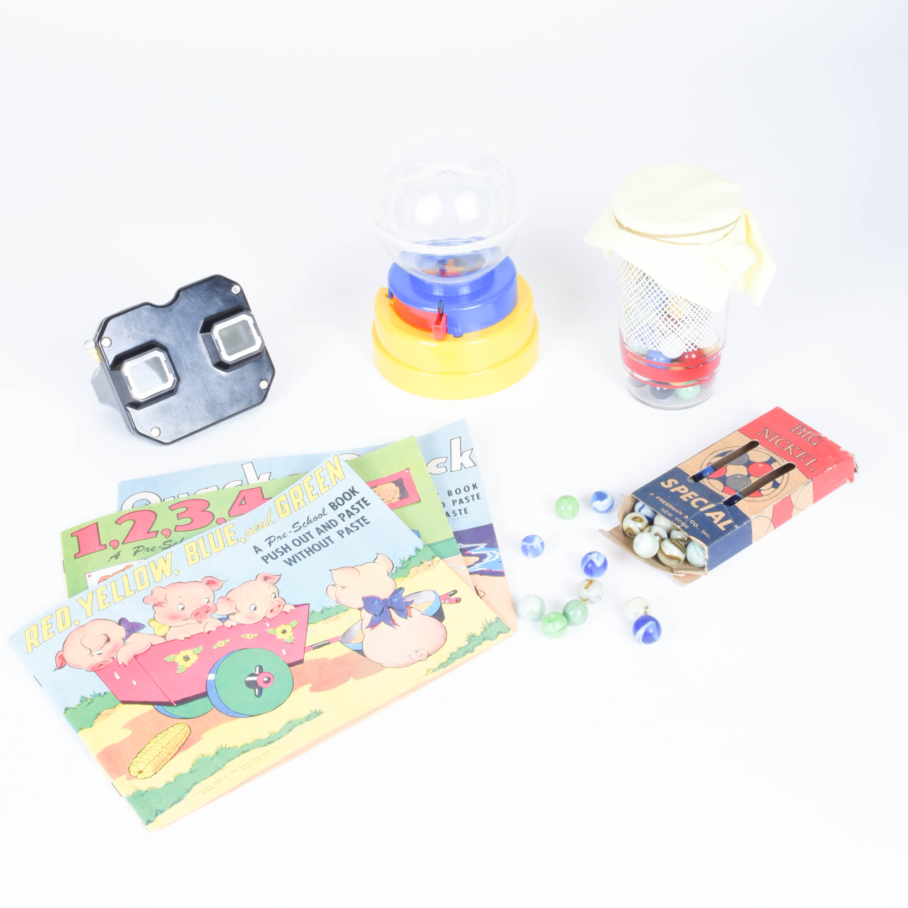 Collection of Vintage Children's Toys and Books