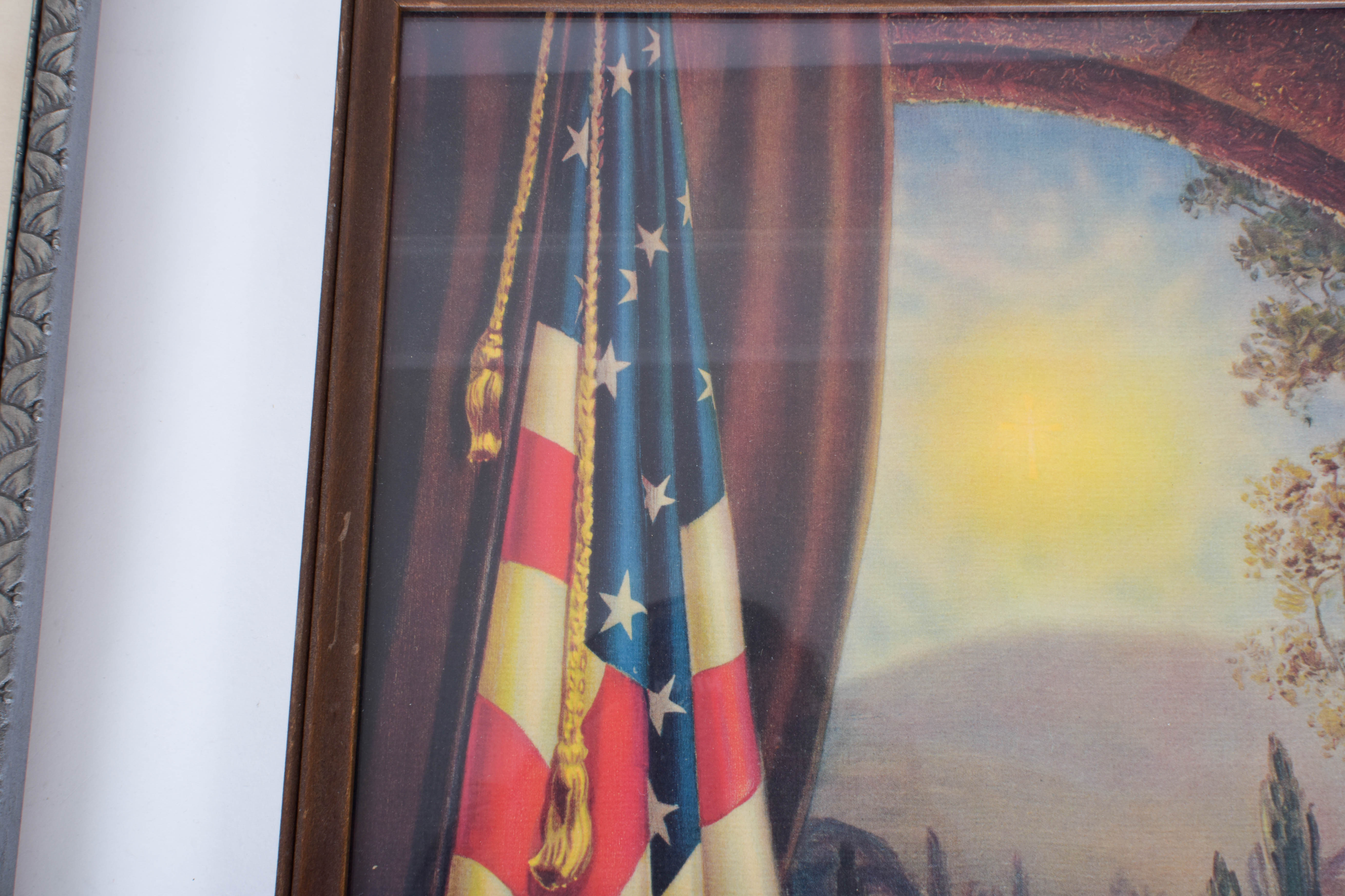 Vintage Pair of Patriotic Prints: "Hope of a Nation" and "Our Flag"