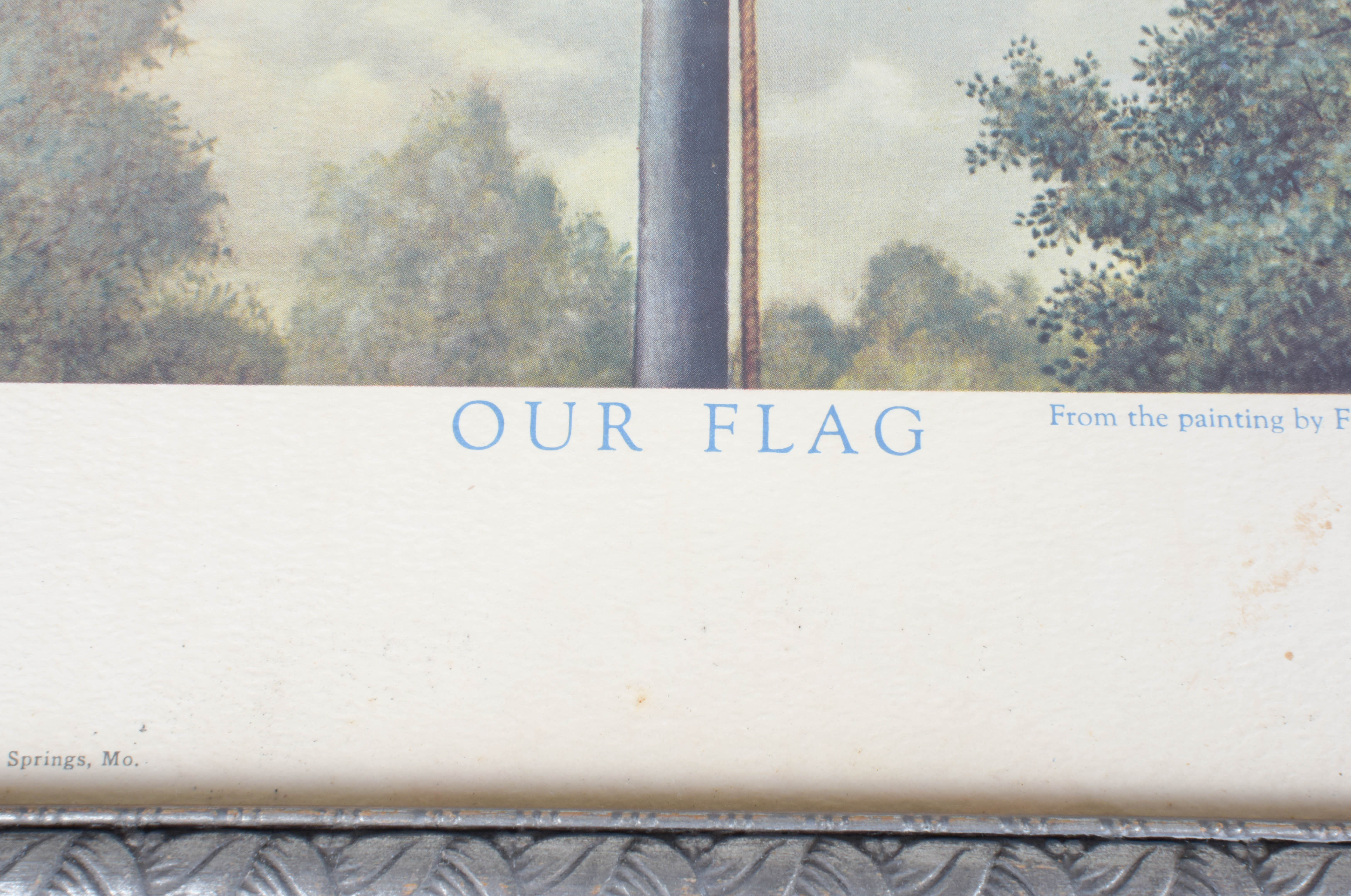 Vintage Pair of Patriotic Prints: "Hope of a Nation" and "Our Flag"