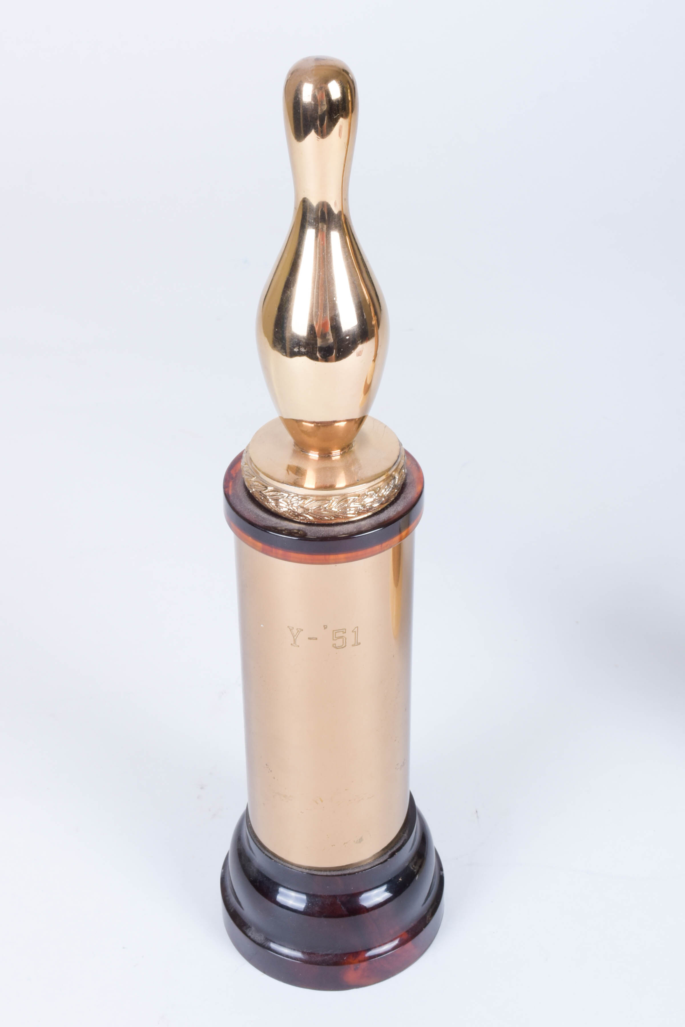 Pair of 1950s Bowling Trophies and 2nd Place Patch