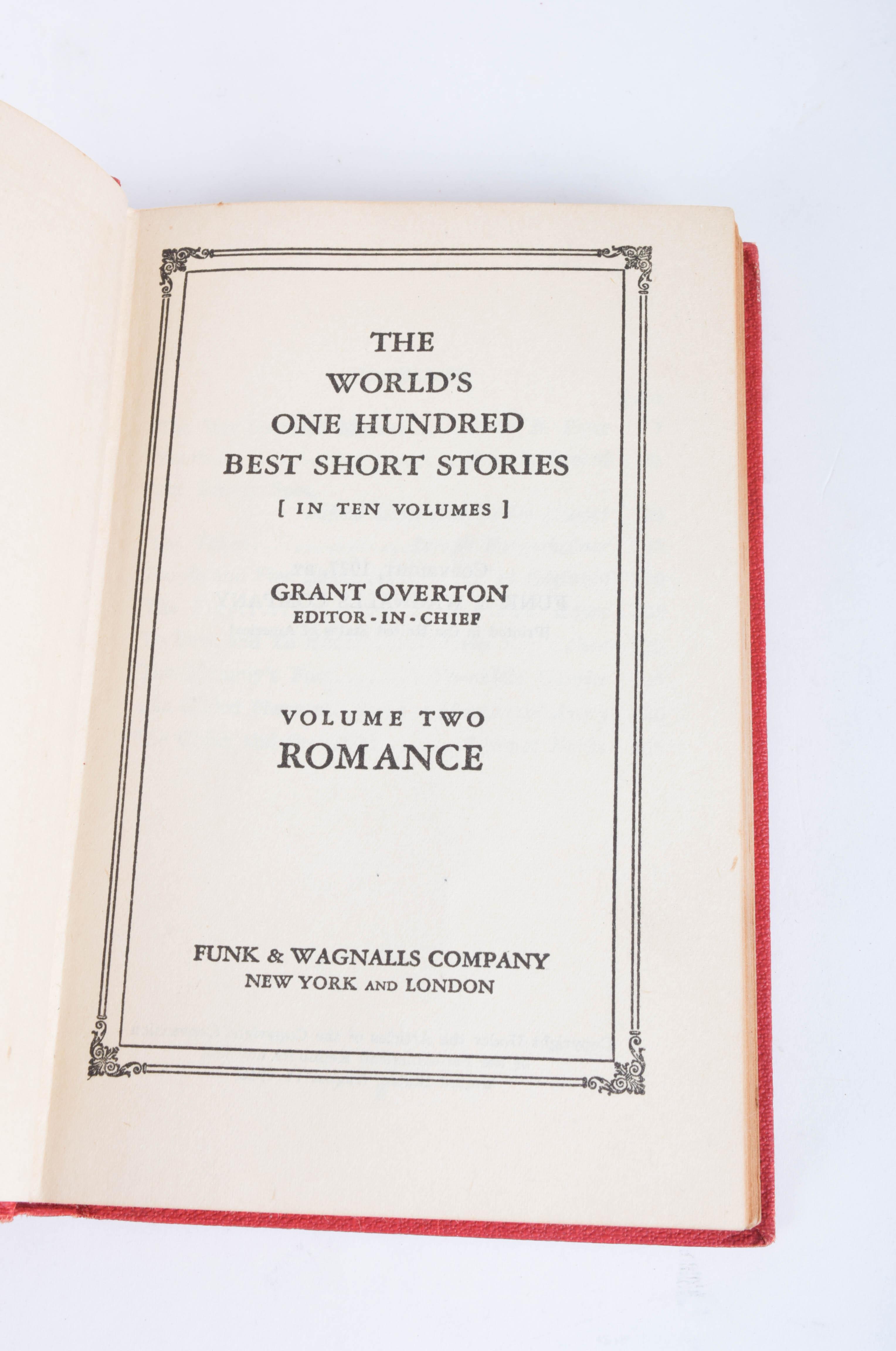 1927 "The World's One Hundred Best Short Stories" Volumes I-X