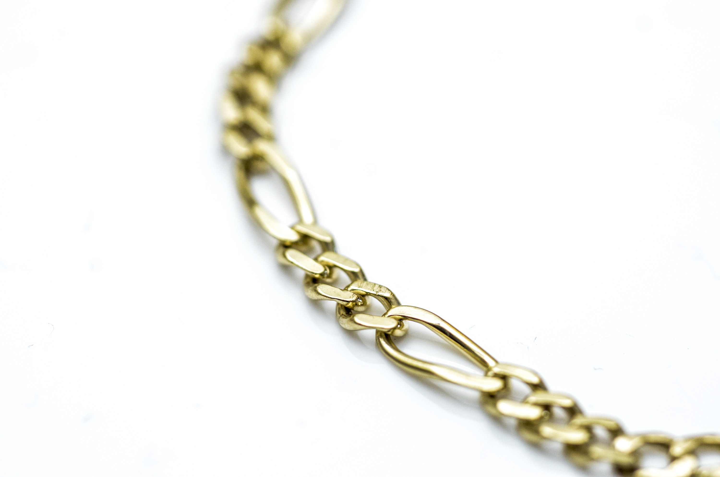 14K Yellow Gold Figaro Bracelet