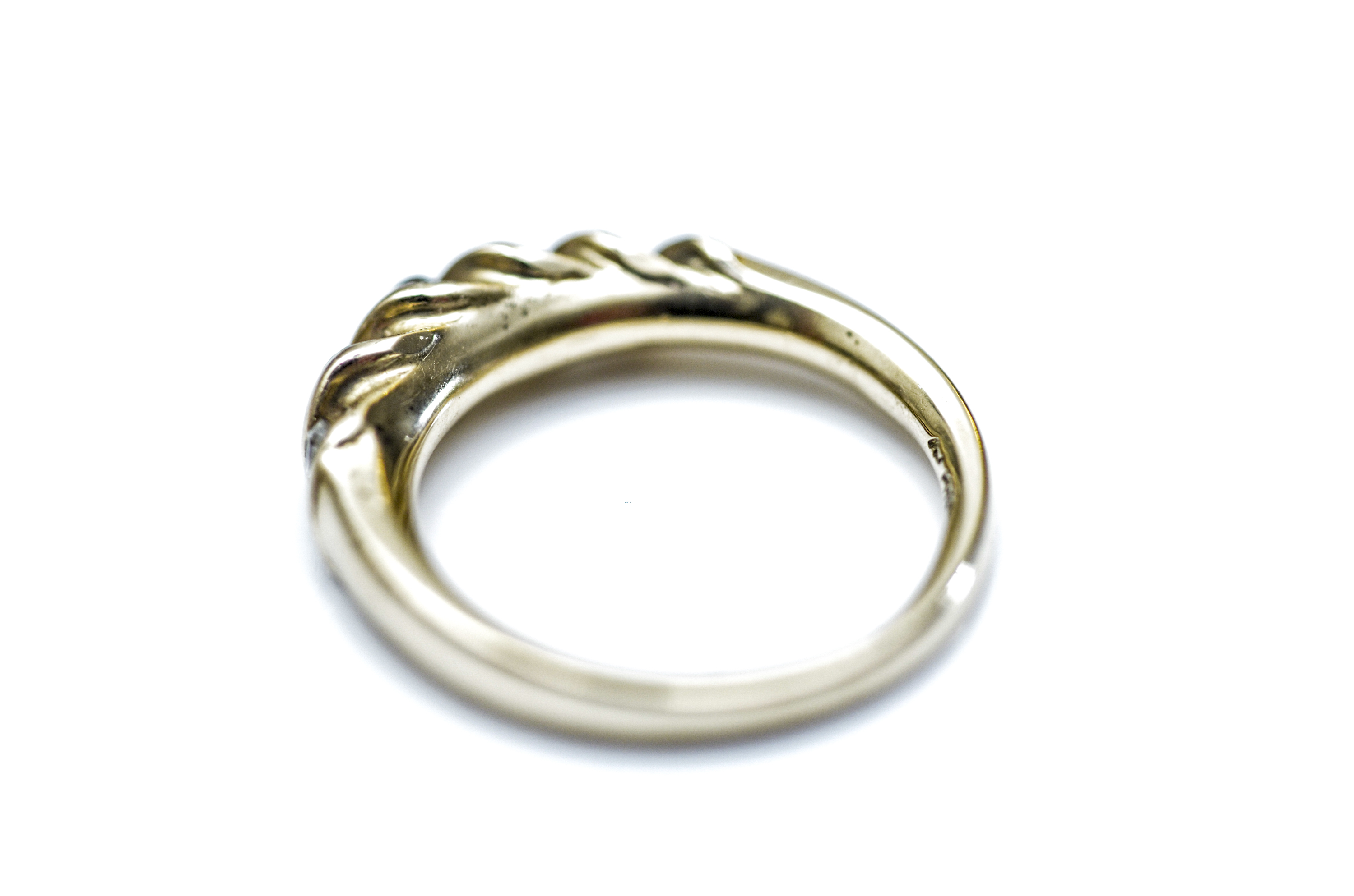 14K Yellow Gold and Diamond Band