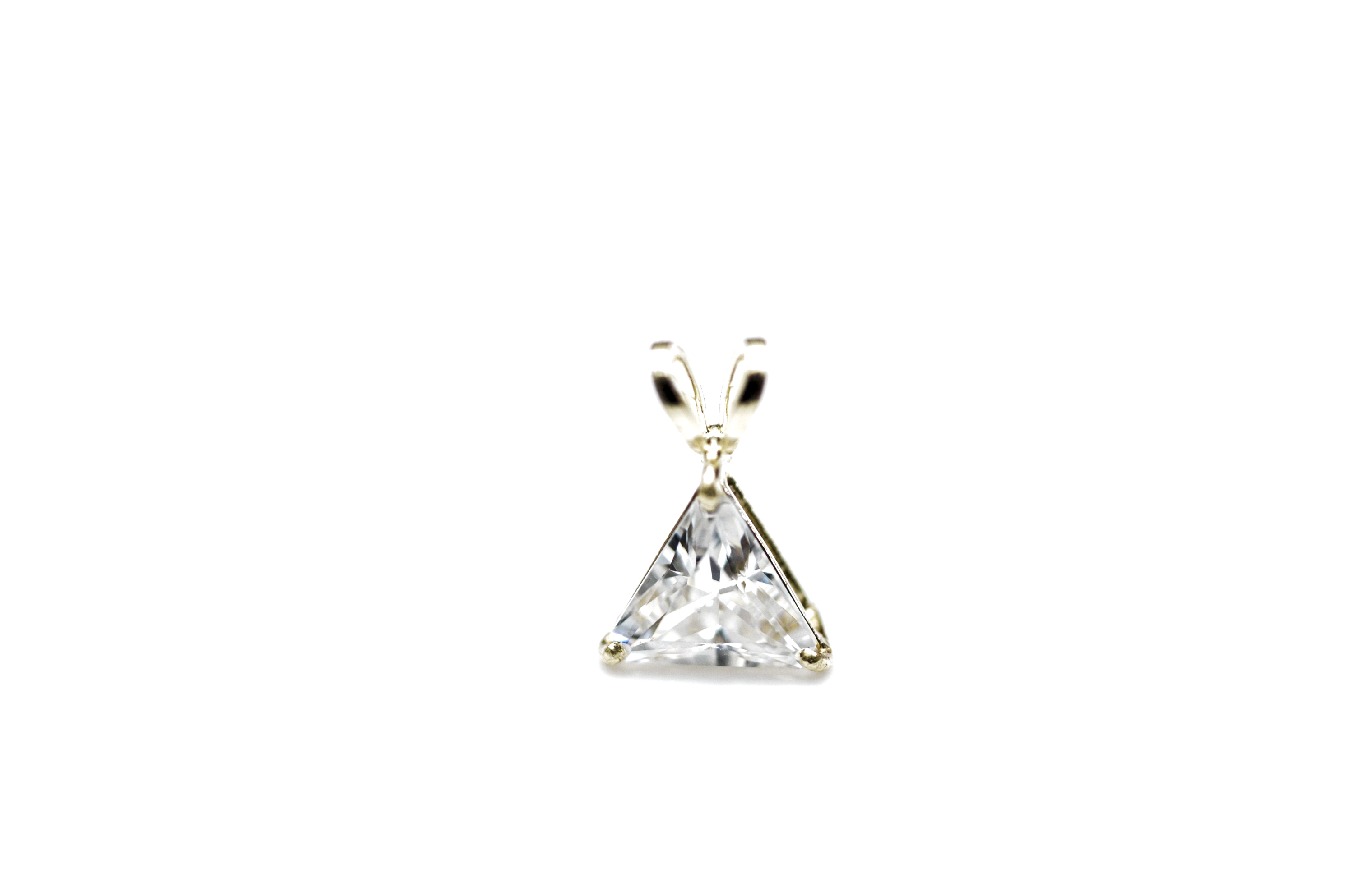 14K Yellow Gold and Cubic Zirconia Pendant