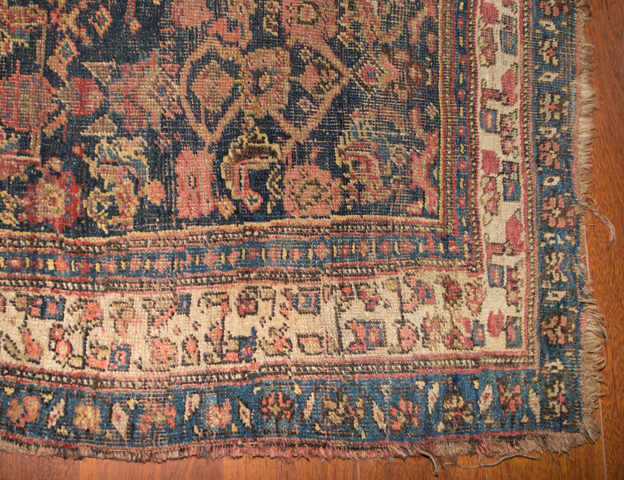 Antique Handwoven Caucasian Area Rug