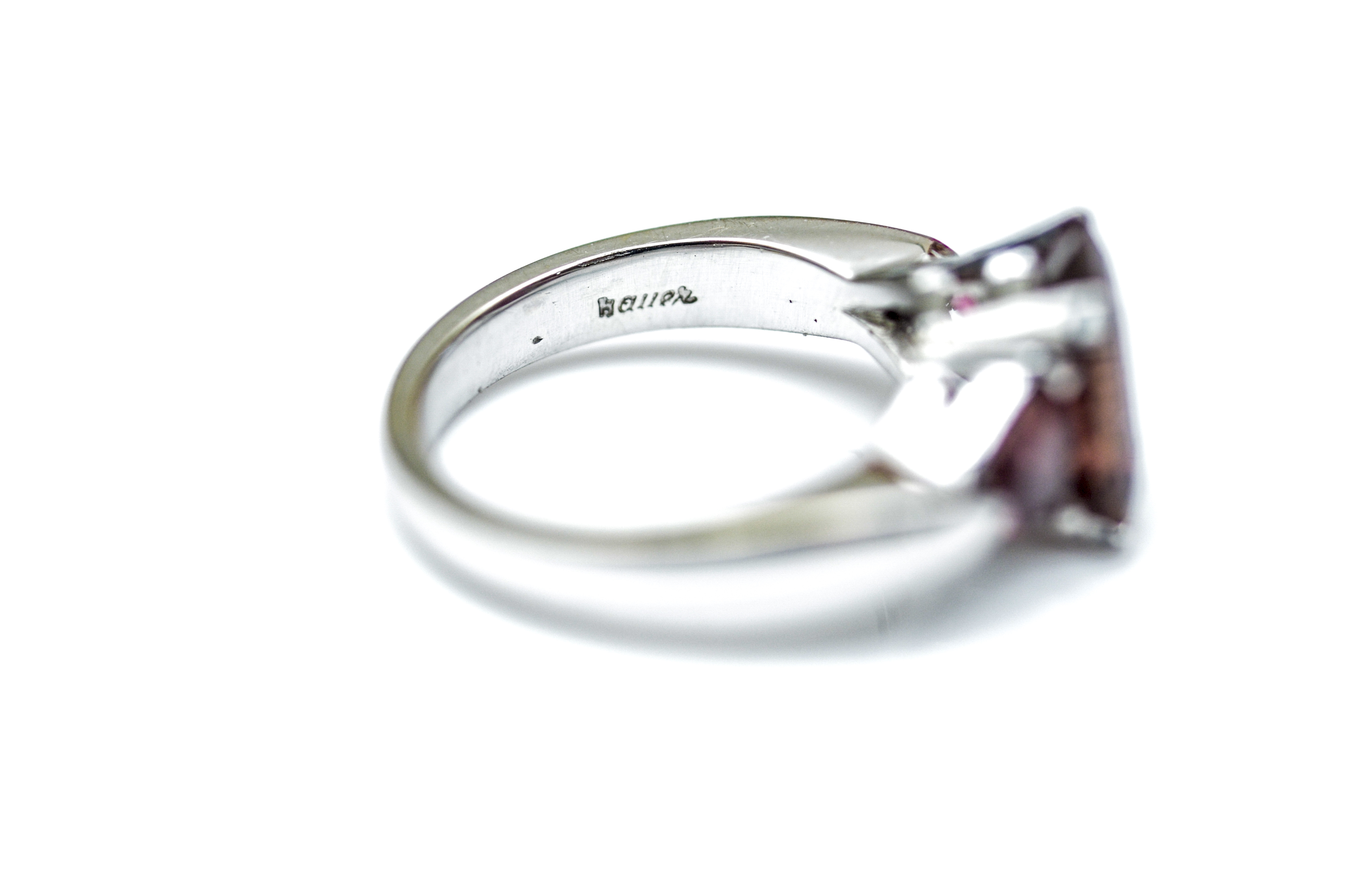 18K White Gold and Pink Tourmaline Ring