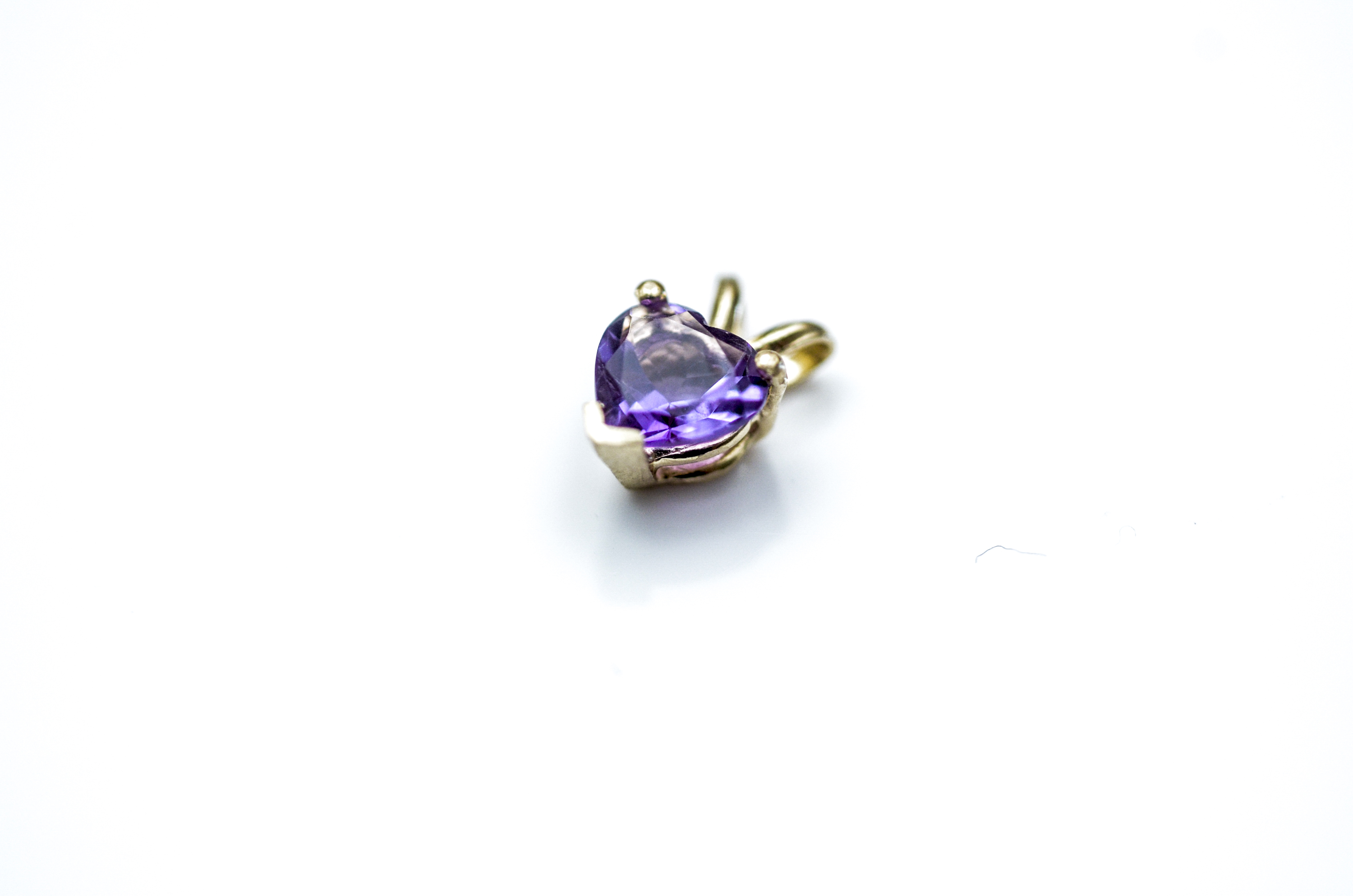 14K Yellow Gold and Amethyst Pendant