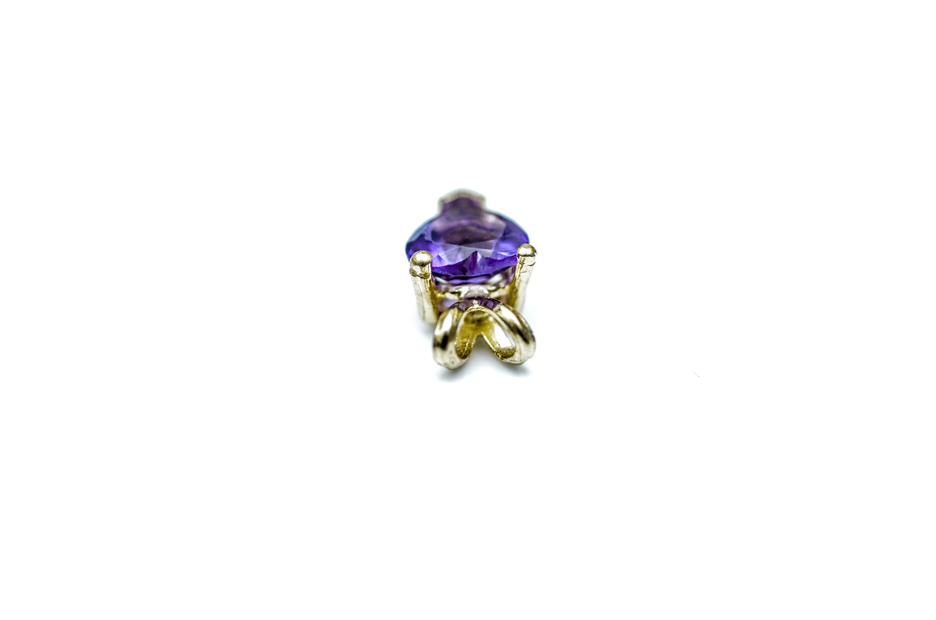 14K Yellow Gold and Amethyst Pendant