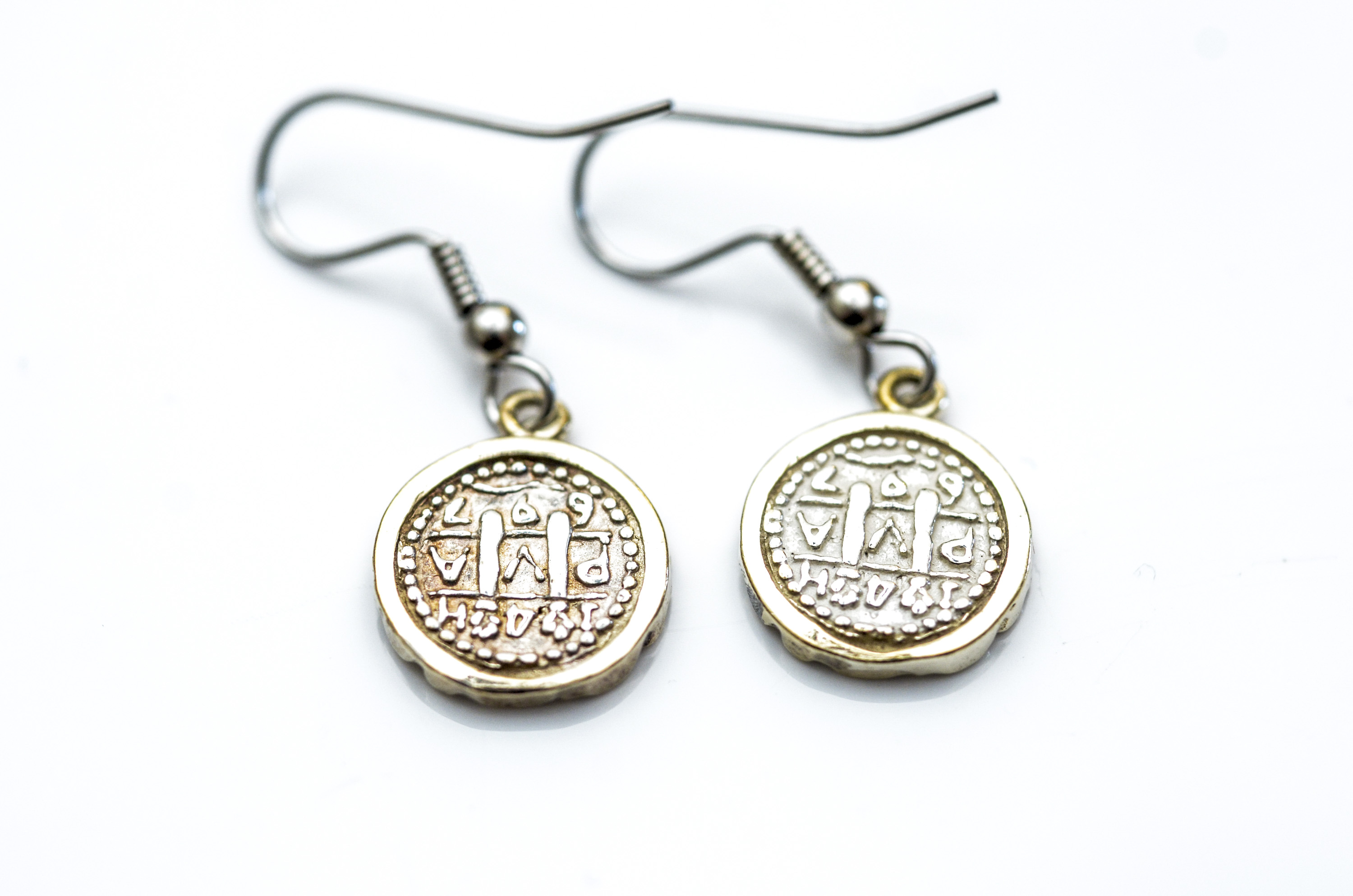 A Pair of Doubloon Style Coin Earrings