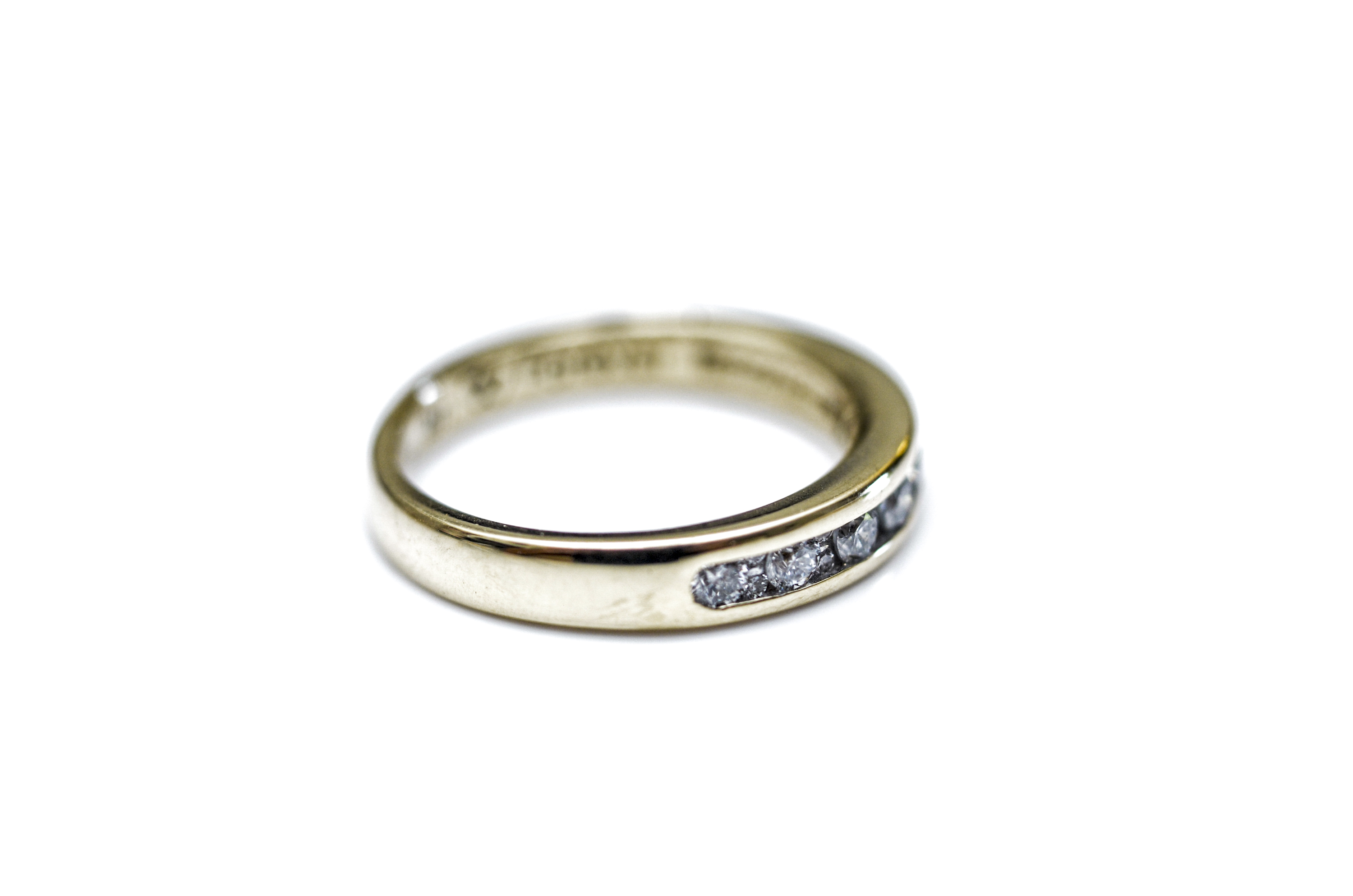 14K Yellow Gold and Diamond Band