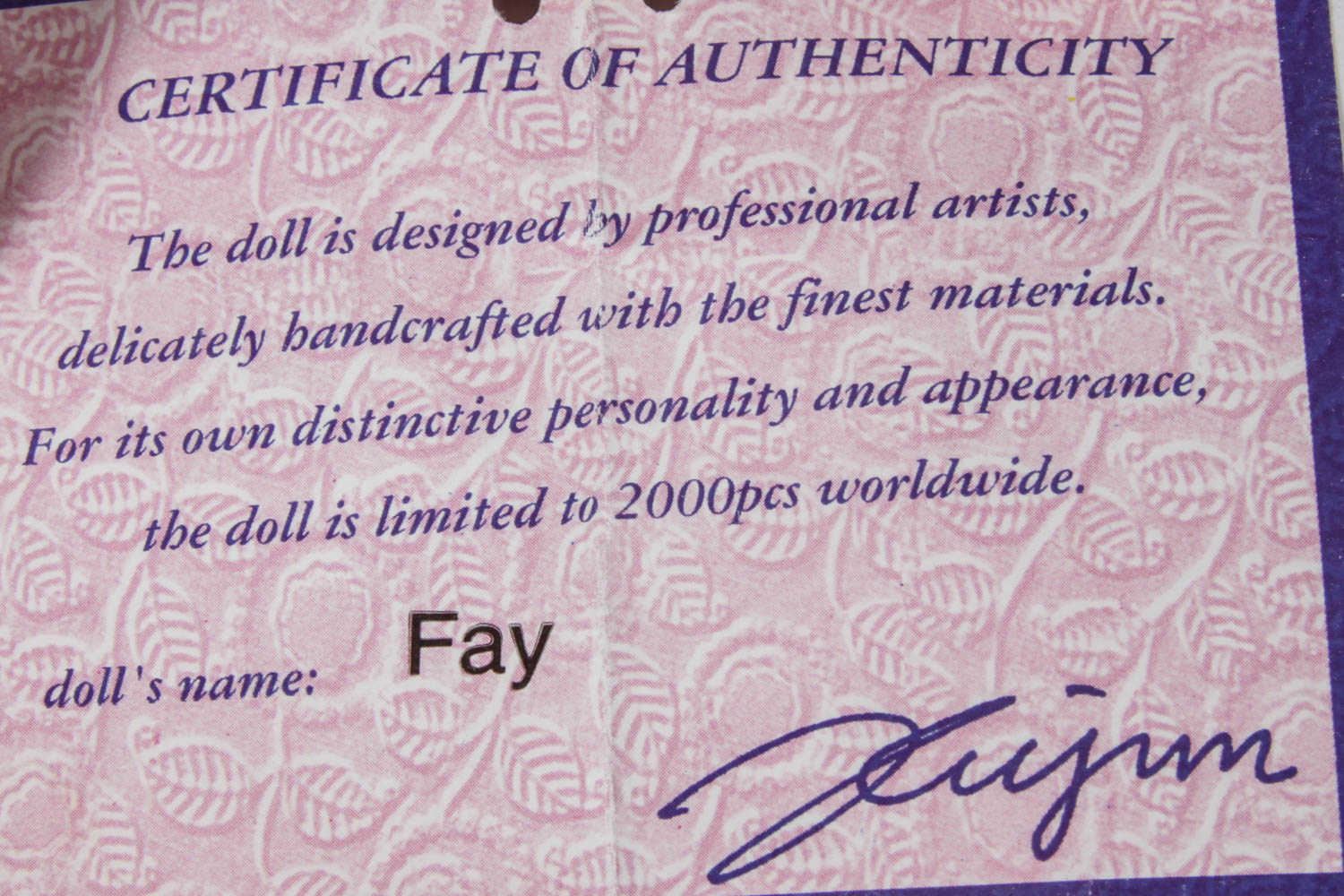 Goldenvale Collection "Fay" Porcelain Doll