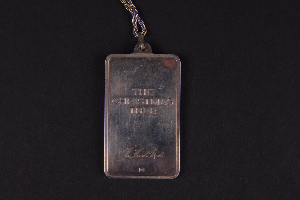 Sterling Silver Franklin Mint "The Christmas Tree" Necklace