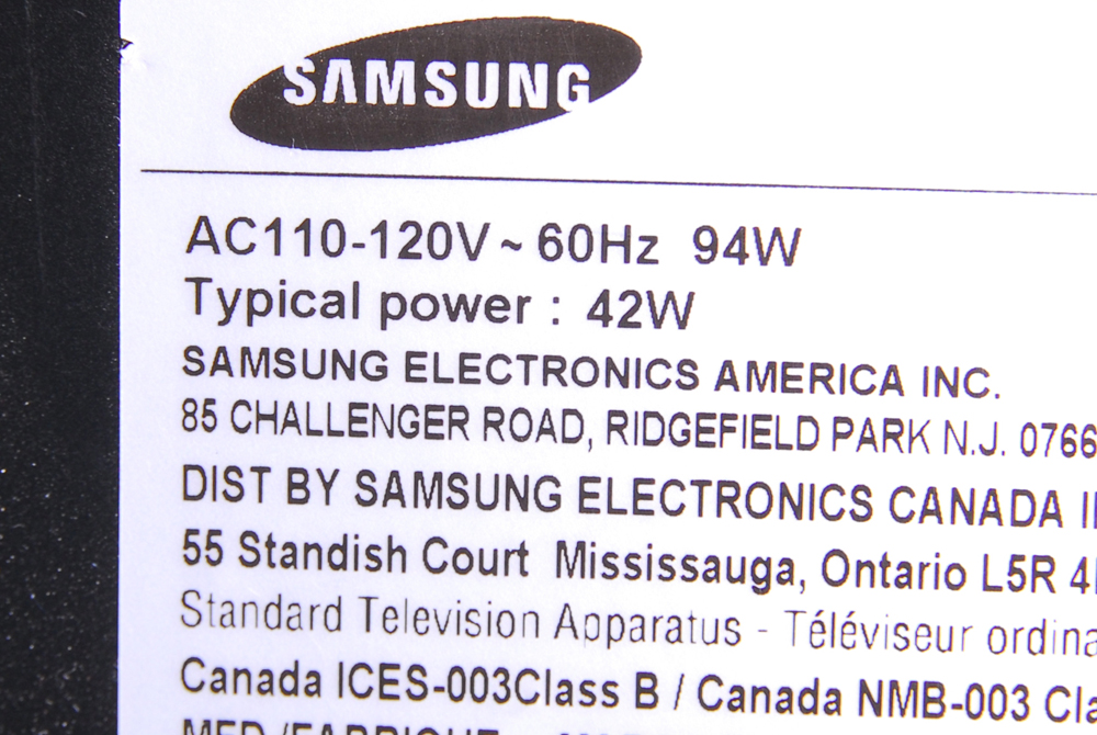 Samsung 46" HD Television