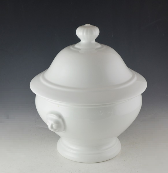 Apilco Porcelain Soup Tureen With Soup Bowls