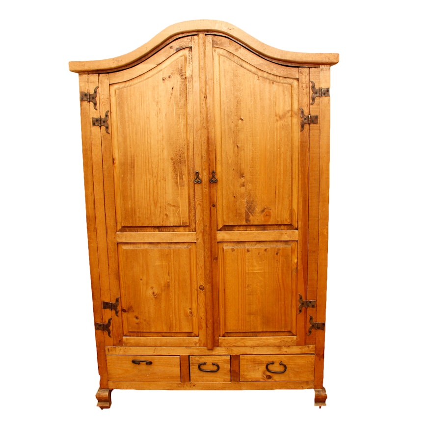 French Country Style Pine Armoire