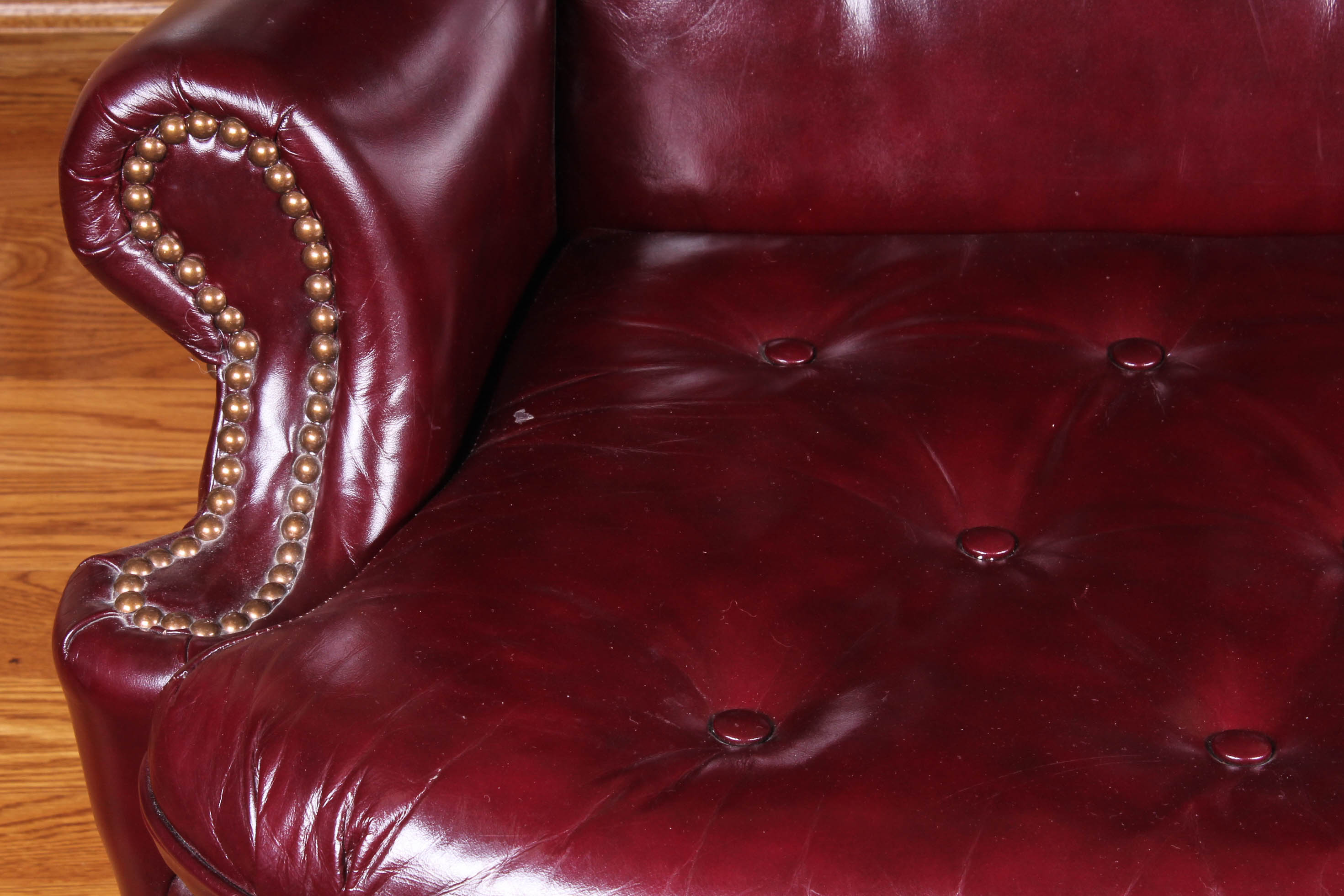 Broyhill Leather Wingback Armchair