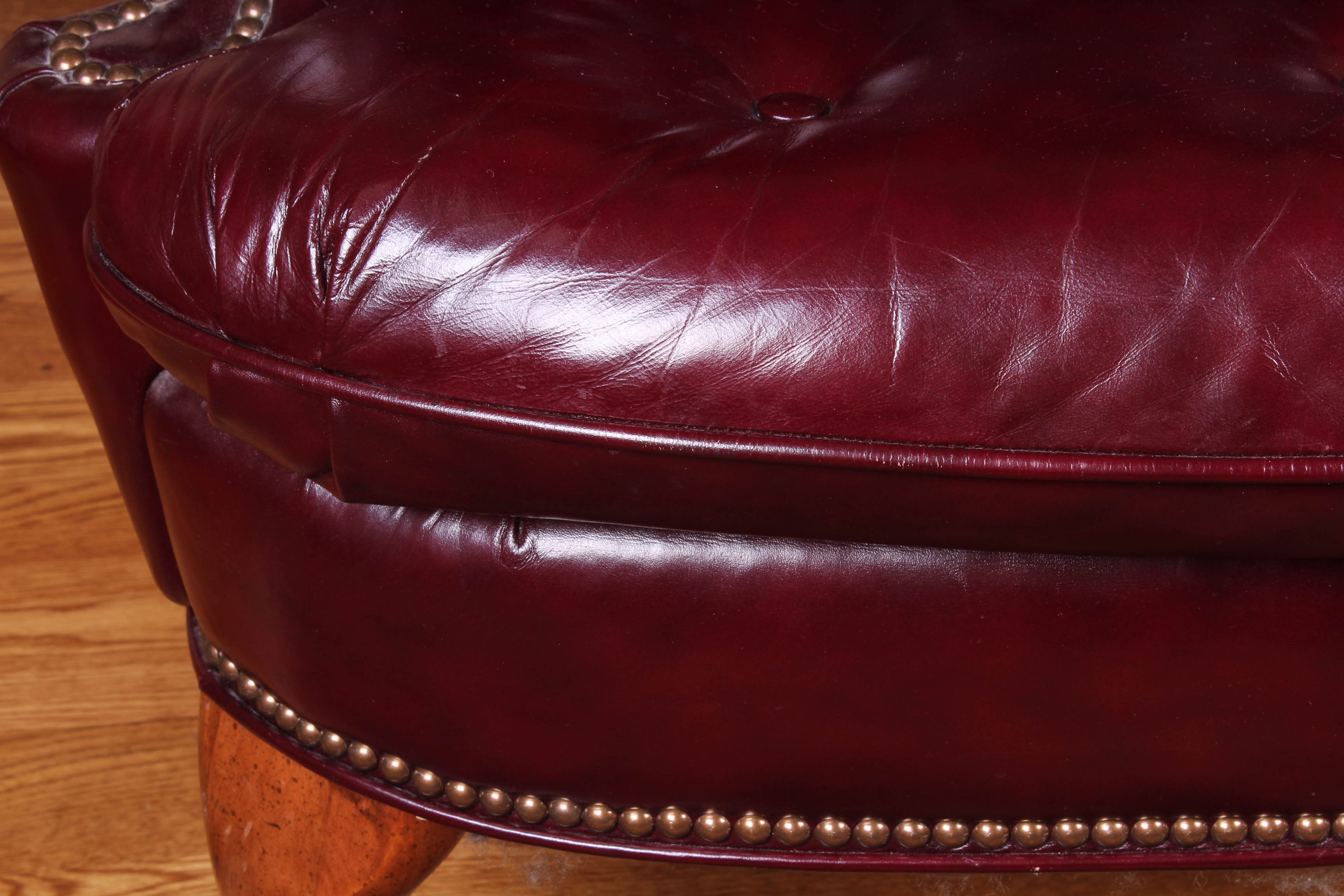 Broyhill Leather Wingback Armchair