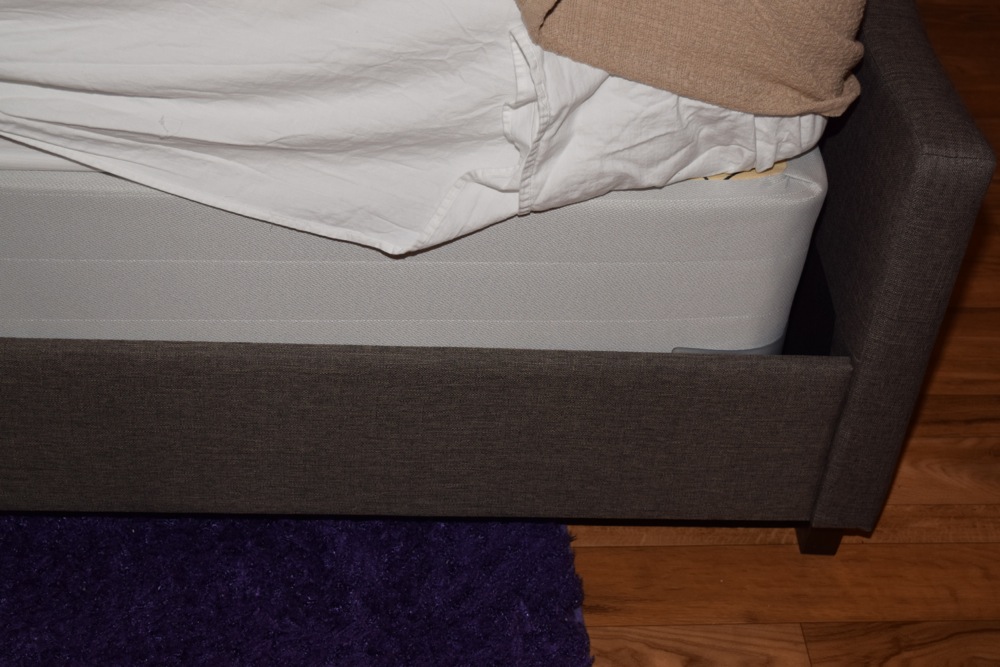 Modern Charcoal Grey Upholstered Bed