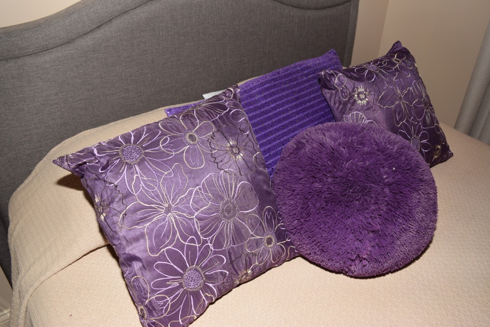 Modern Charcoal Grey Upholstered Bed