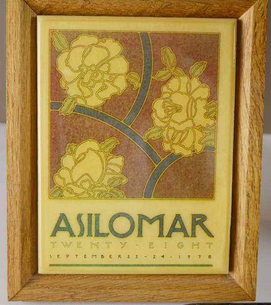 Decorative Vase, Framed Tile and Candle