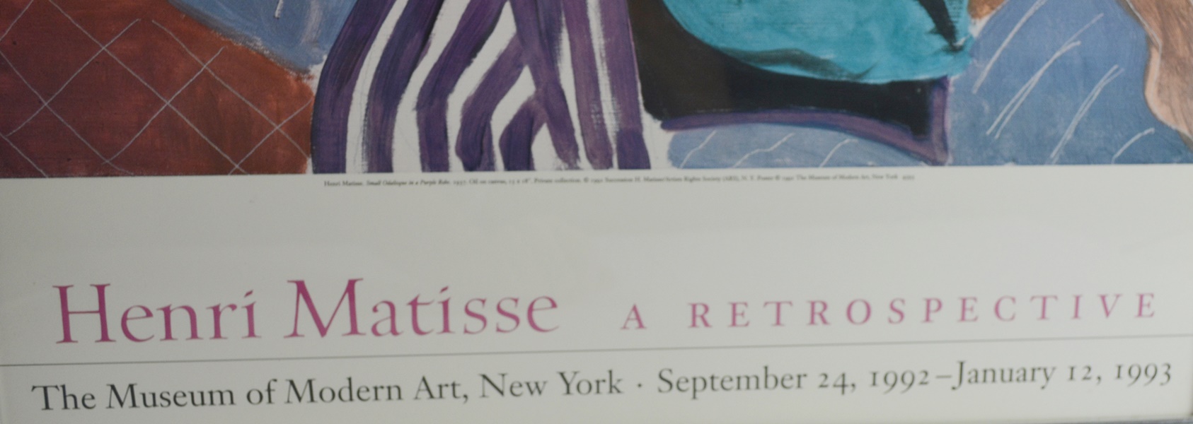 Henri Matisse "A Retrospective" Framed Poster